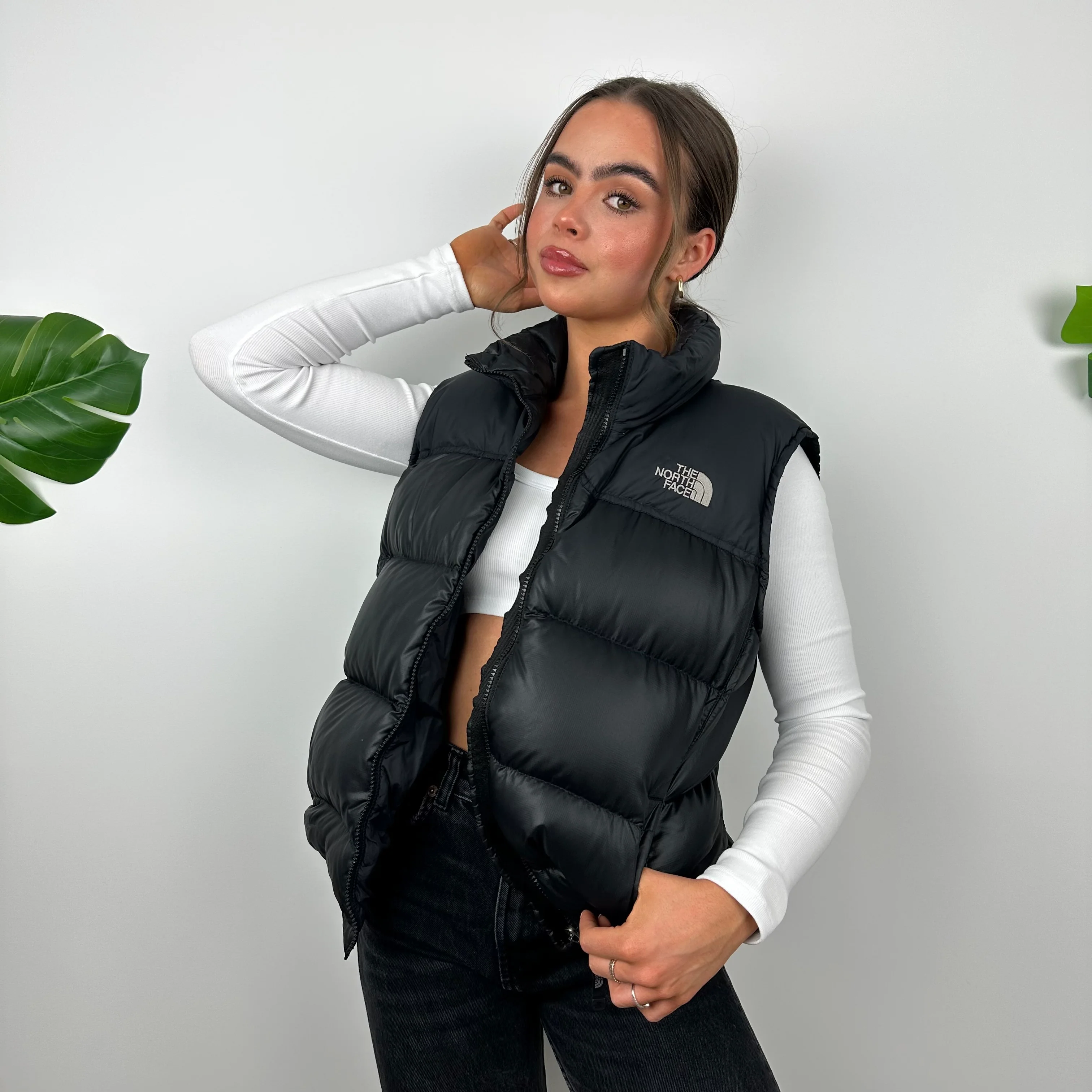 The North Face Black Puffer Gilet (M) - Image 6