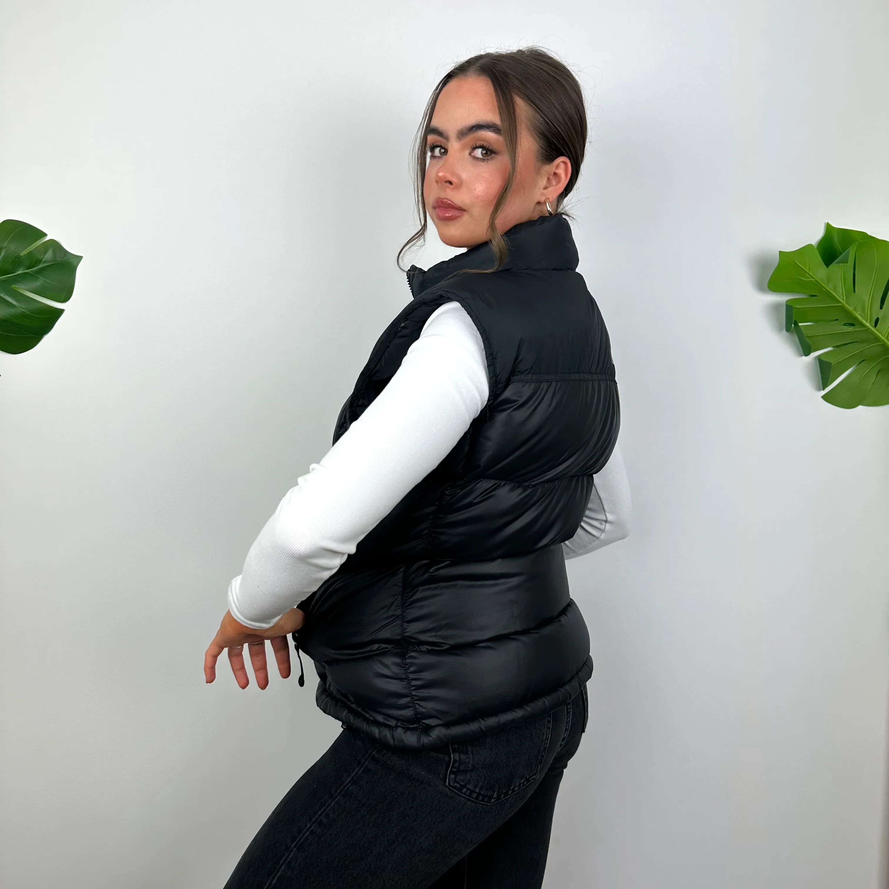 The North Face Black Puffer Gilet (M) - Image 8