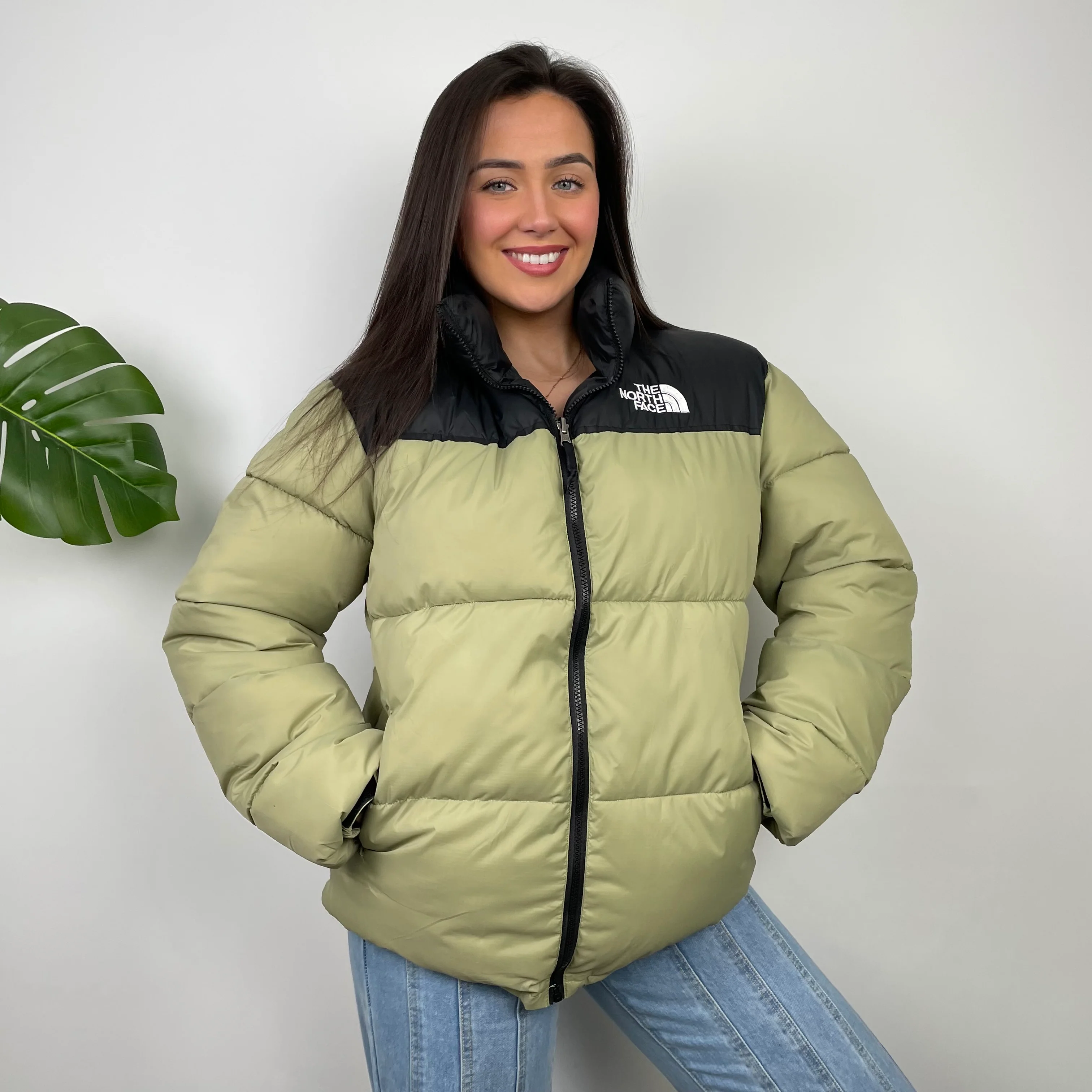 The North Face Green Nuptse 700 Puffer Jacket (L) - Image 2