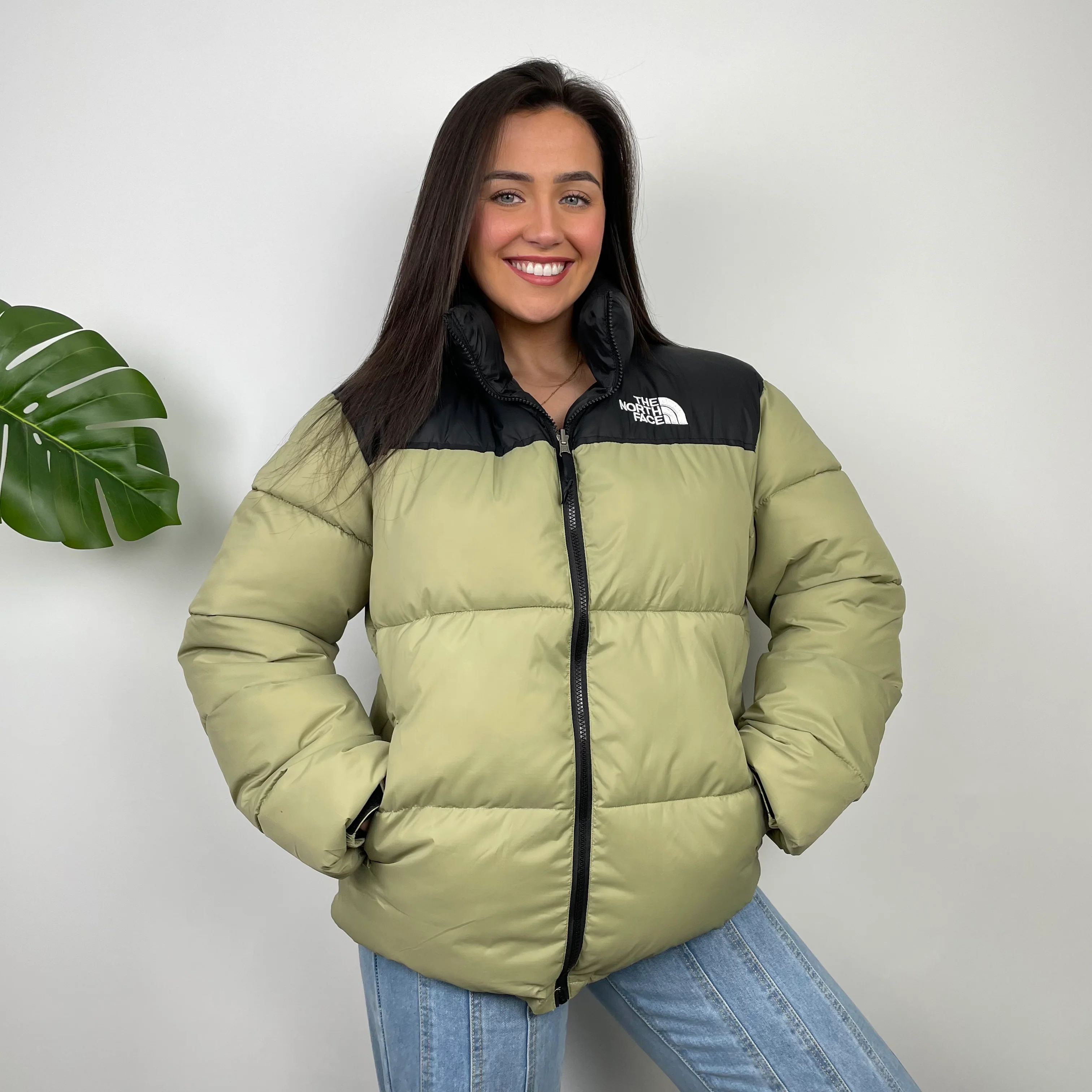 The North Face Green Nuptse 700 Puffer Jacket (L) - Image 3