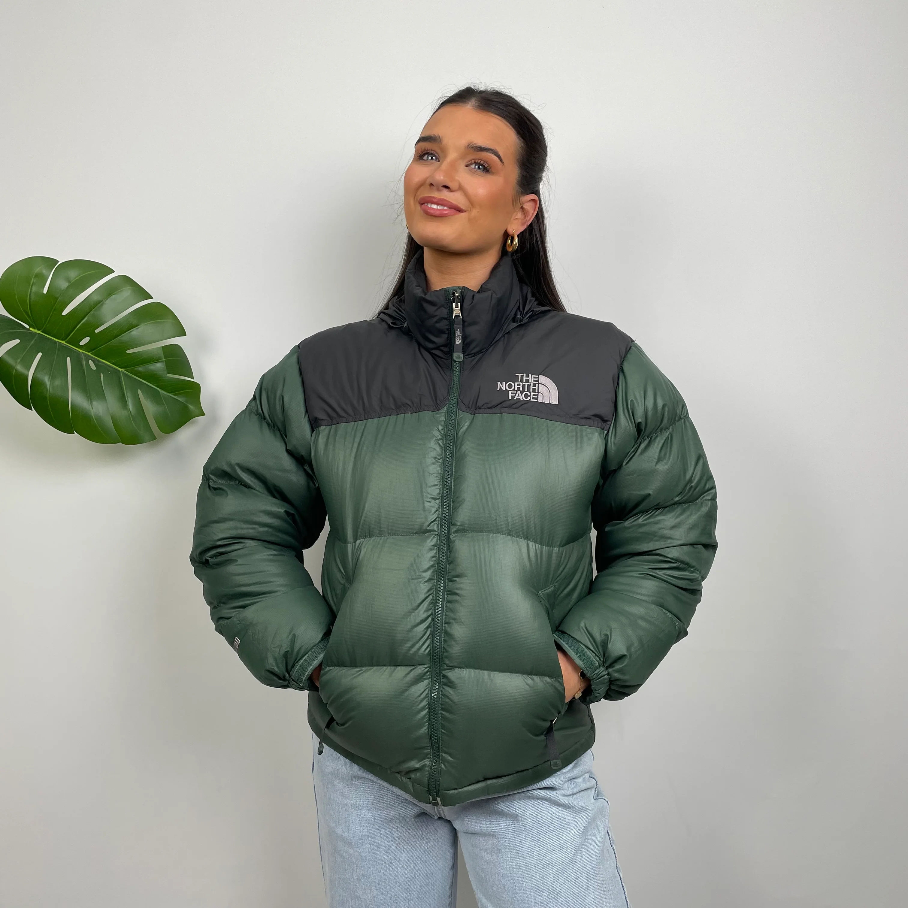 The North Face Green Nuptse 700 Puffer Jacket (S) - Image 3