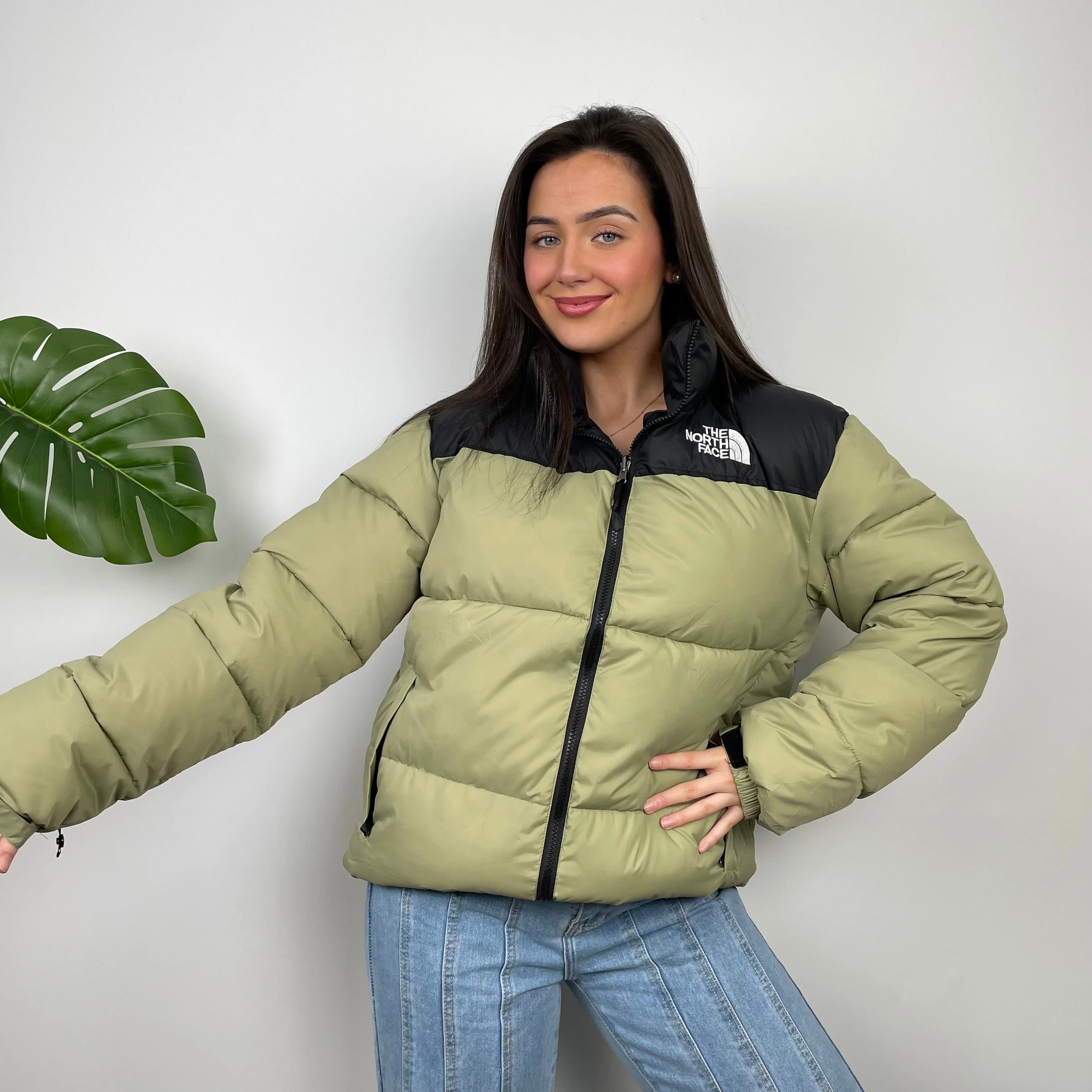 The North Face Green Nuptse 700 Puffer Jacket (L)