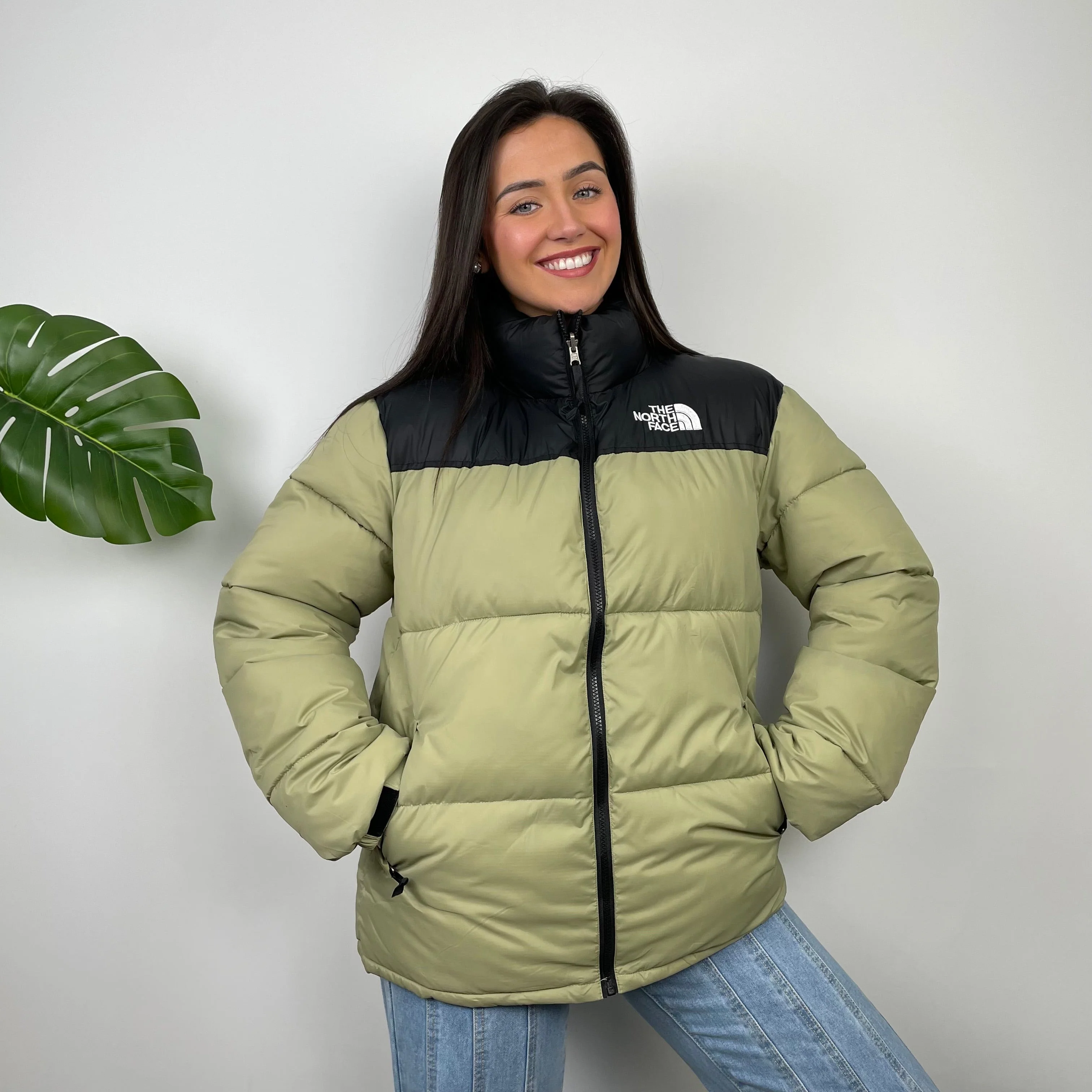 The North Face Green Nuptse 700 Puffer Jacket (L) - Image 4