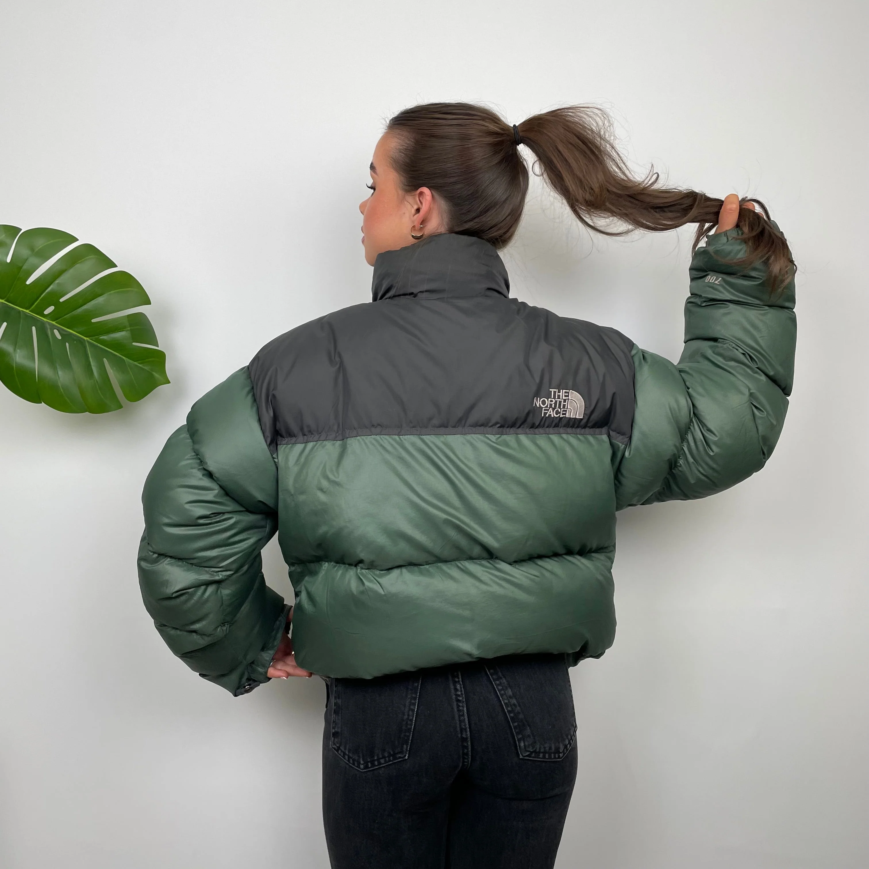The North Face Green Nuptse 700 Puffer Jacket (L) - Image 3