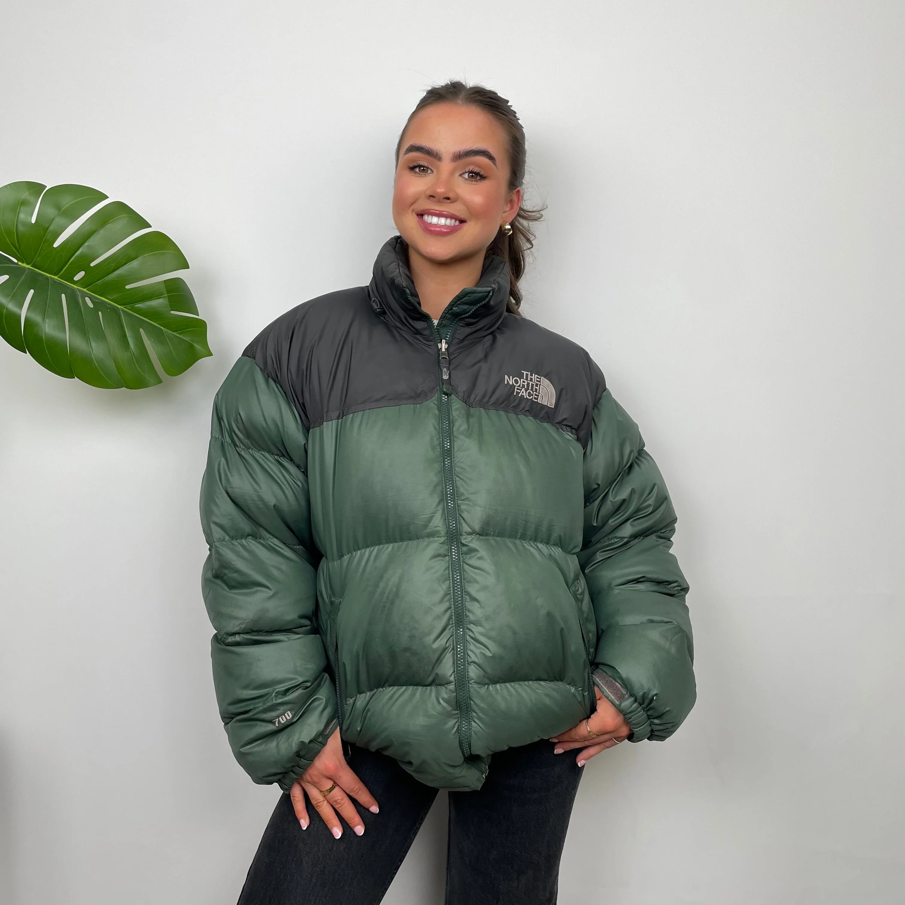 The North Face Green Nuptse 700 Puffer Jacket (L) - Image 5