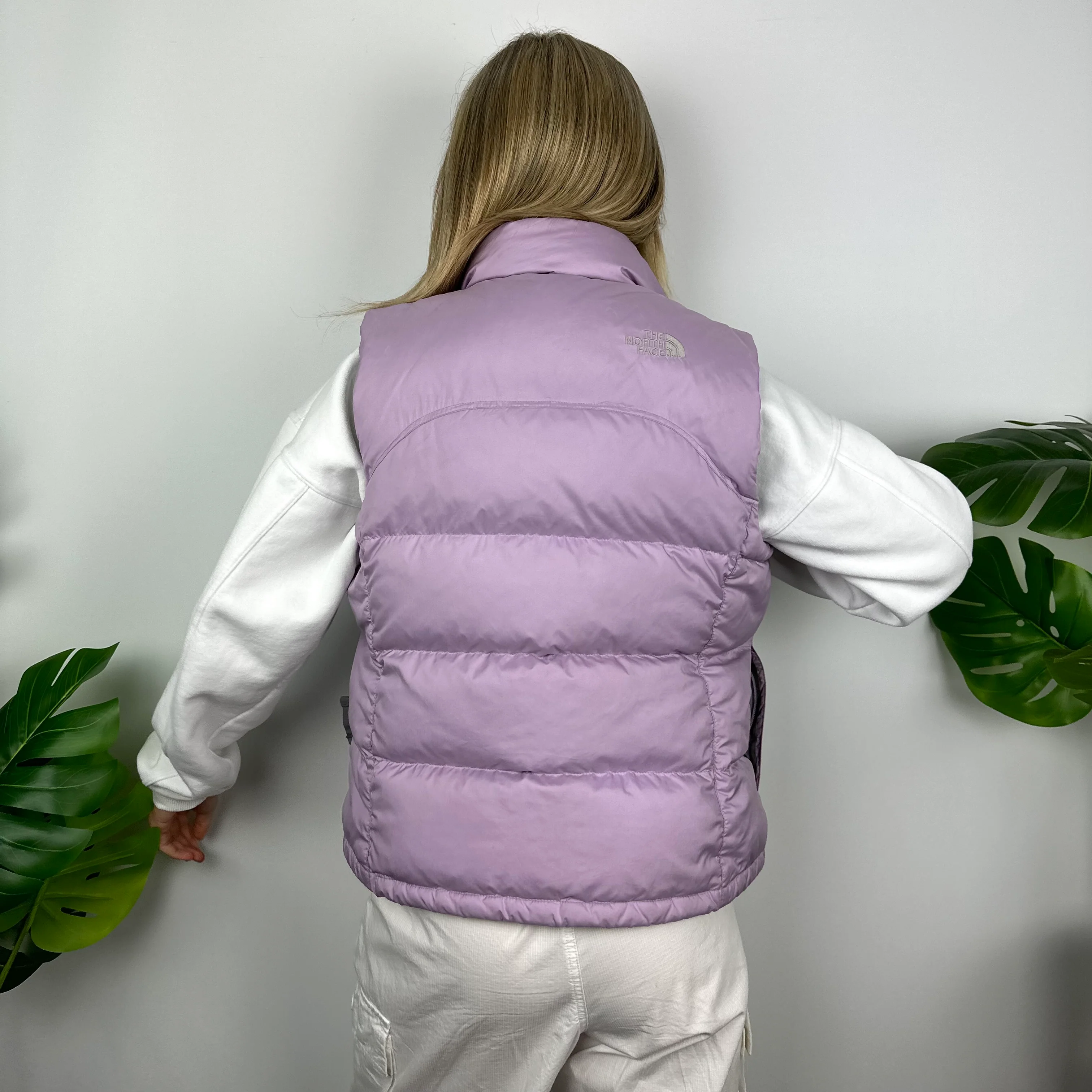 The North Face Purple Nuptse 700 Puffer Gilet (S) - Image 4