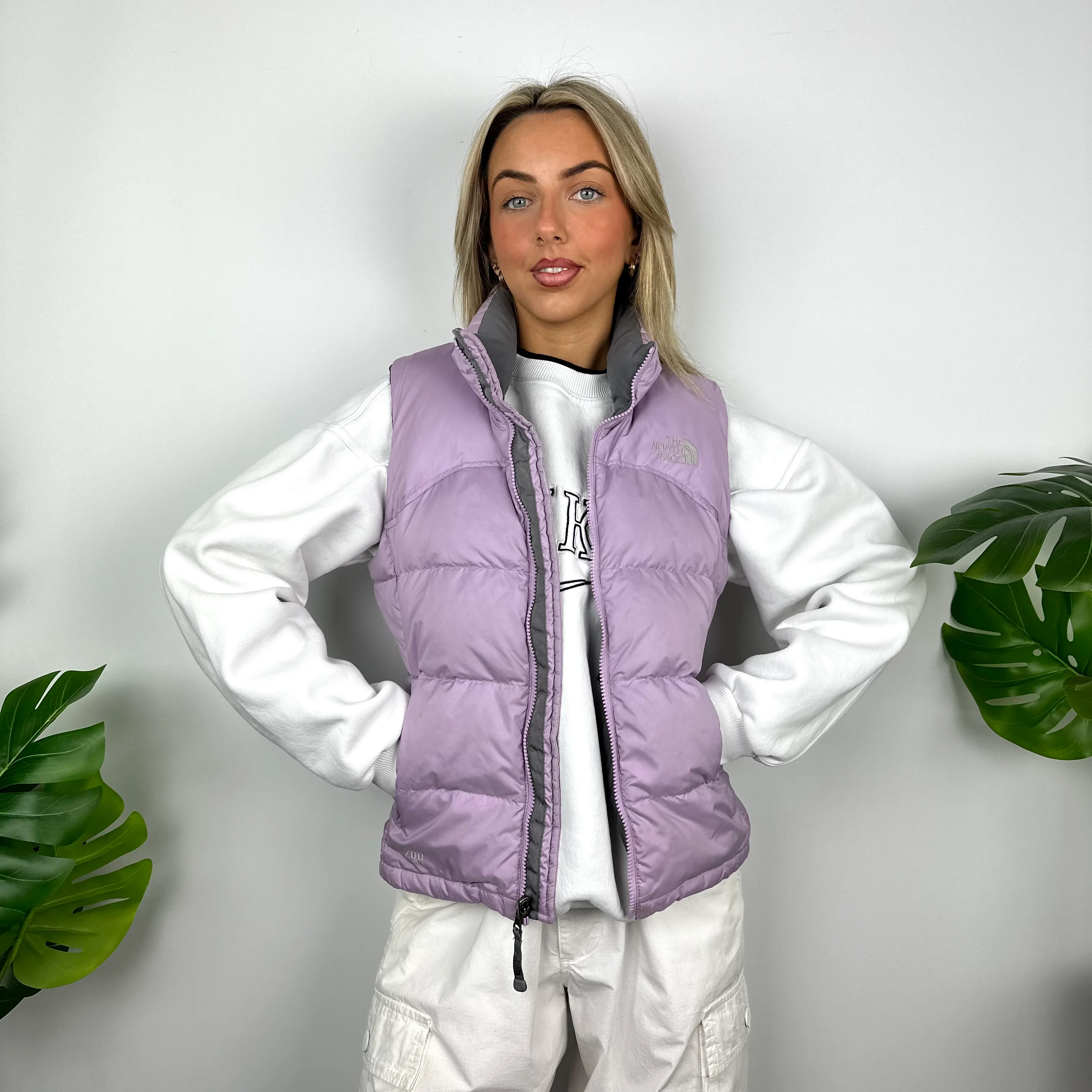 The North Face Purple Nuptse 700 Puffer Gilet (S) - Image 5