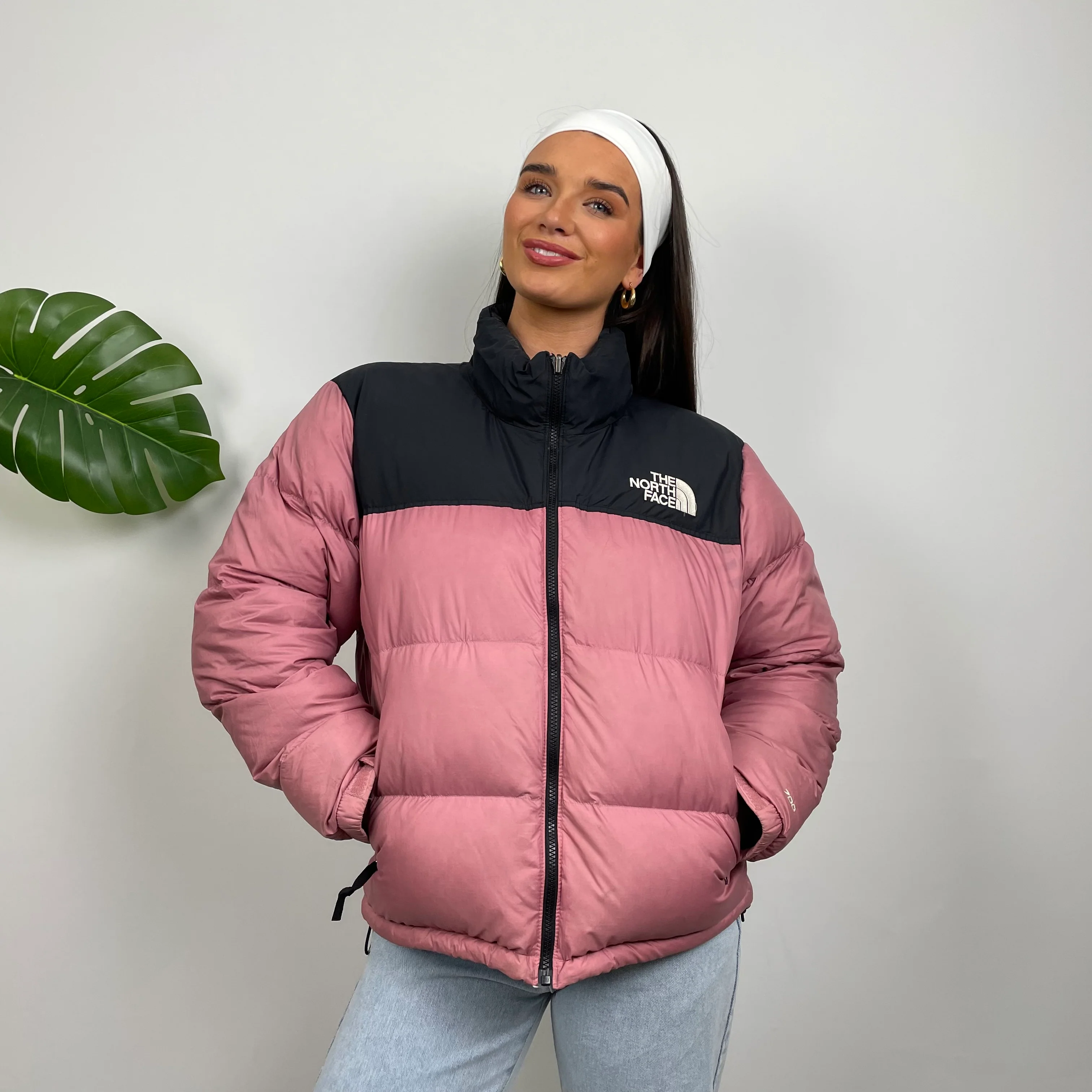 The North Face Pink Puffer Jacket (S) - Image 2