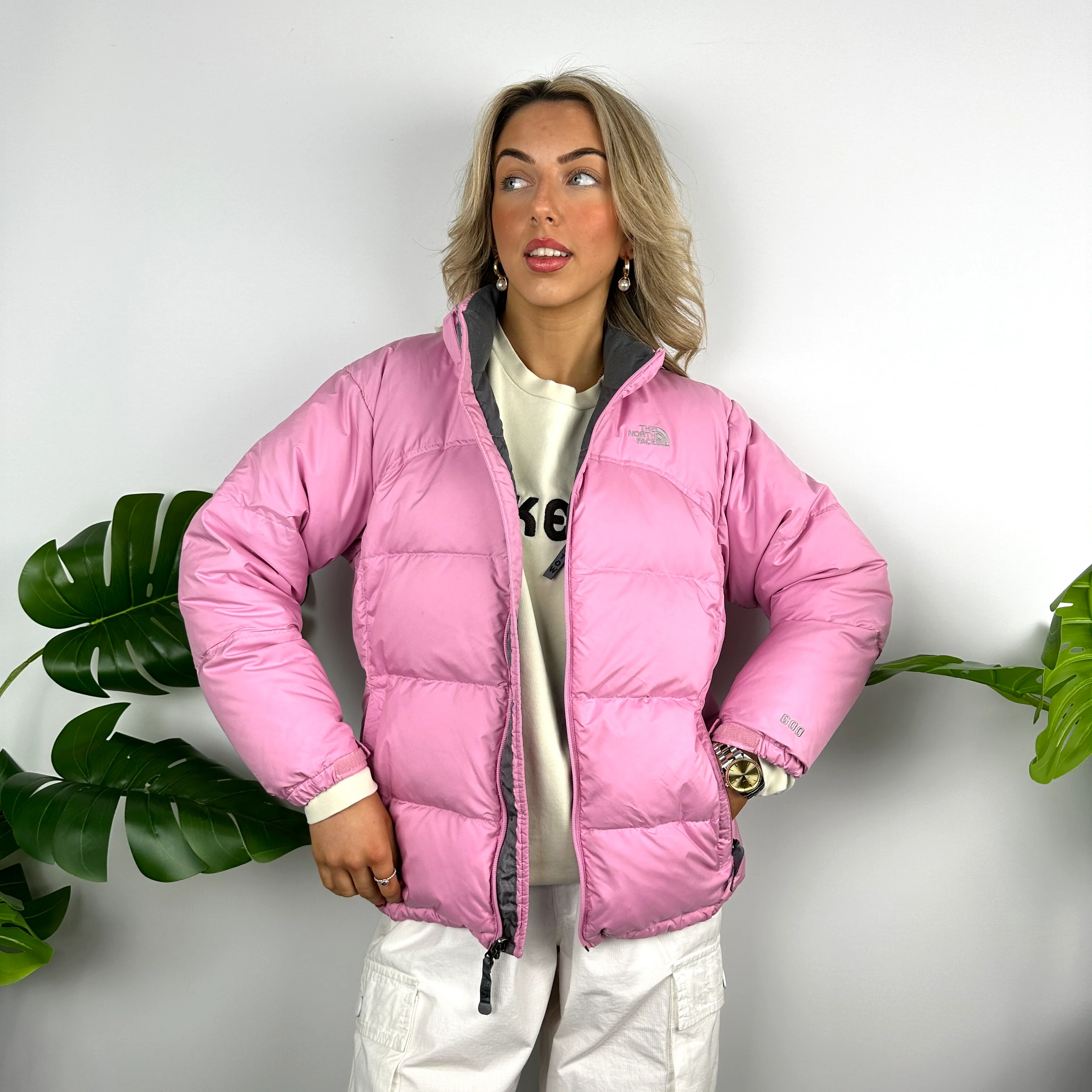 The North Face Candy Floss Pink Puffer Jacket (M) - Image 2
