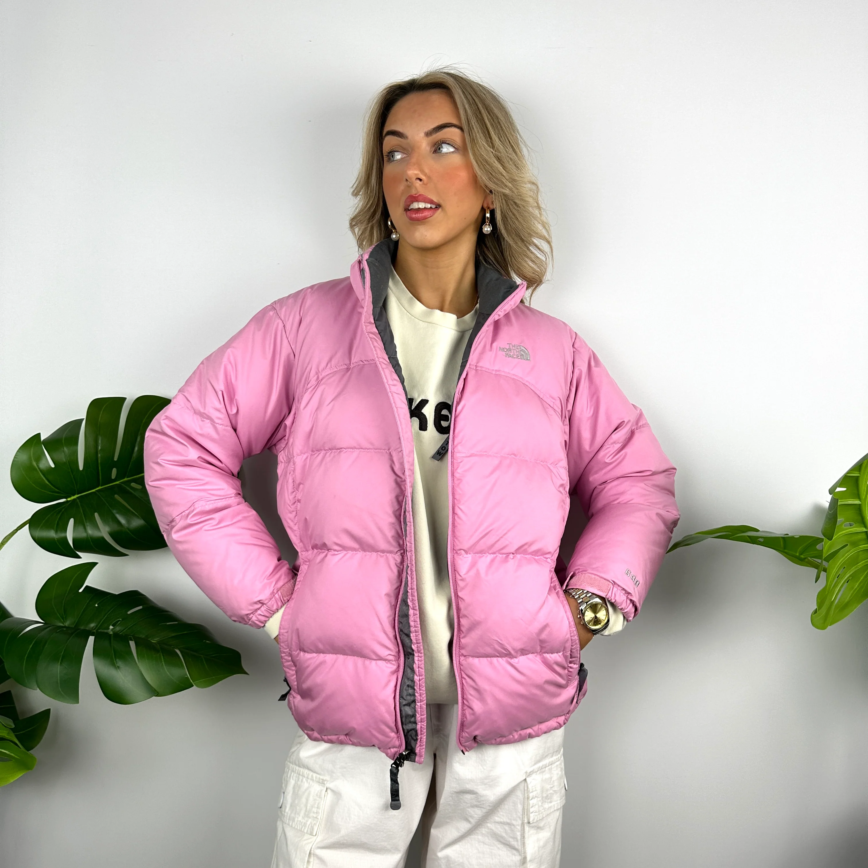 The North Face Candy Floss Pink Puffer Jacket (M) - Image 6