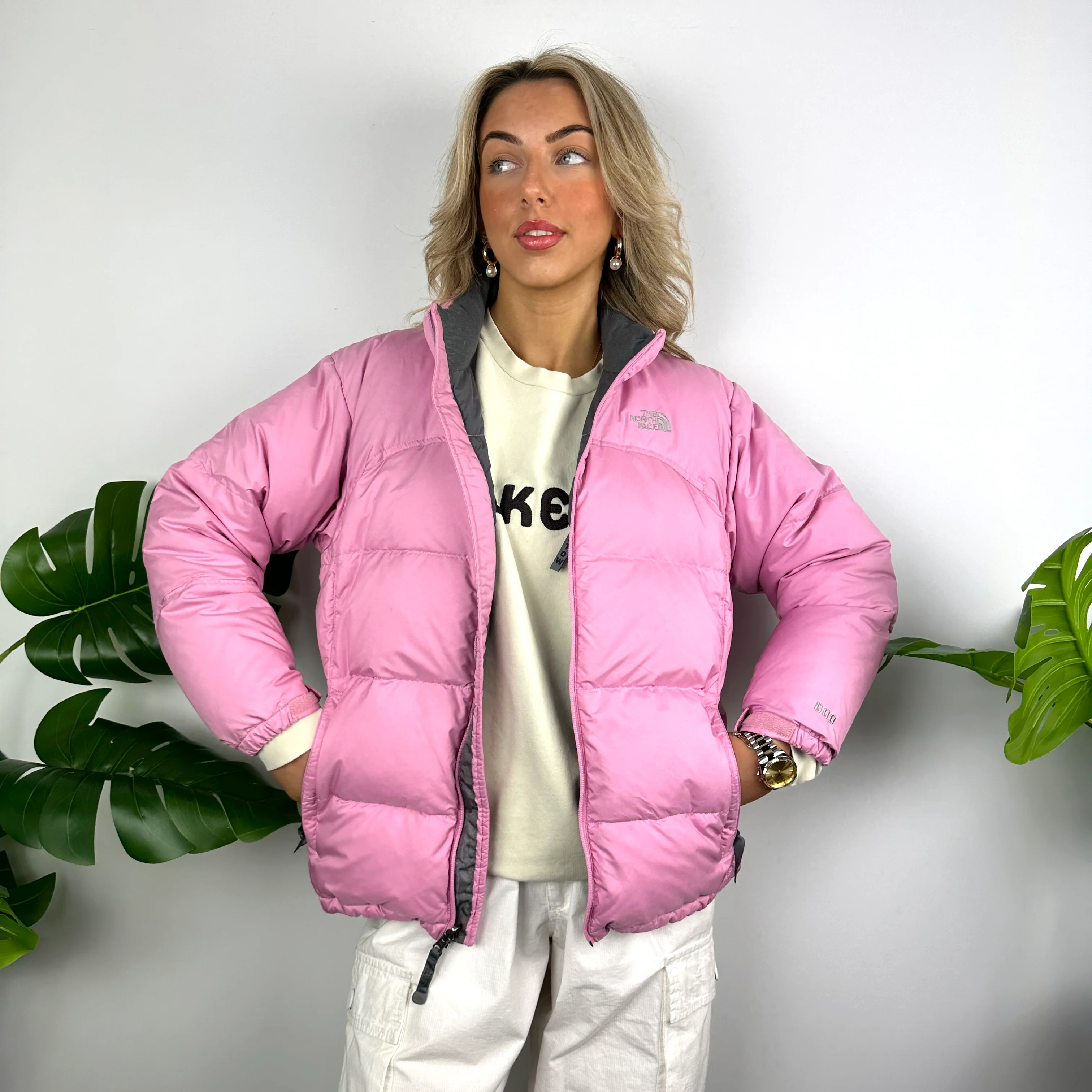 The North Face Candy Floss Pink Puffer Jacket (M) - Image 7