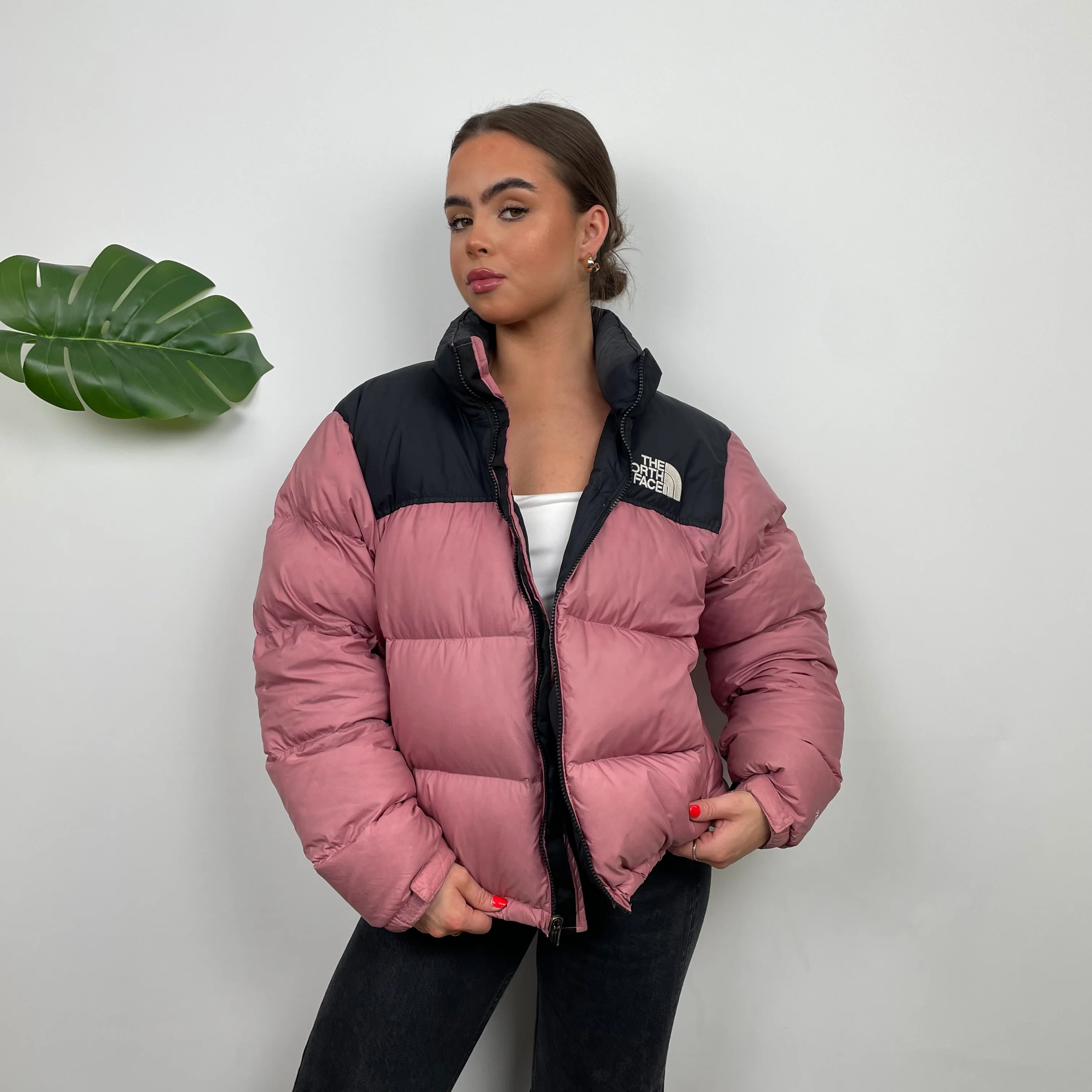 The North Face Pink Puffer Jacket (S) - Image 5