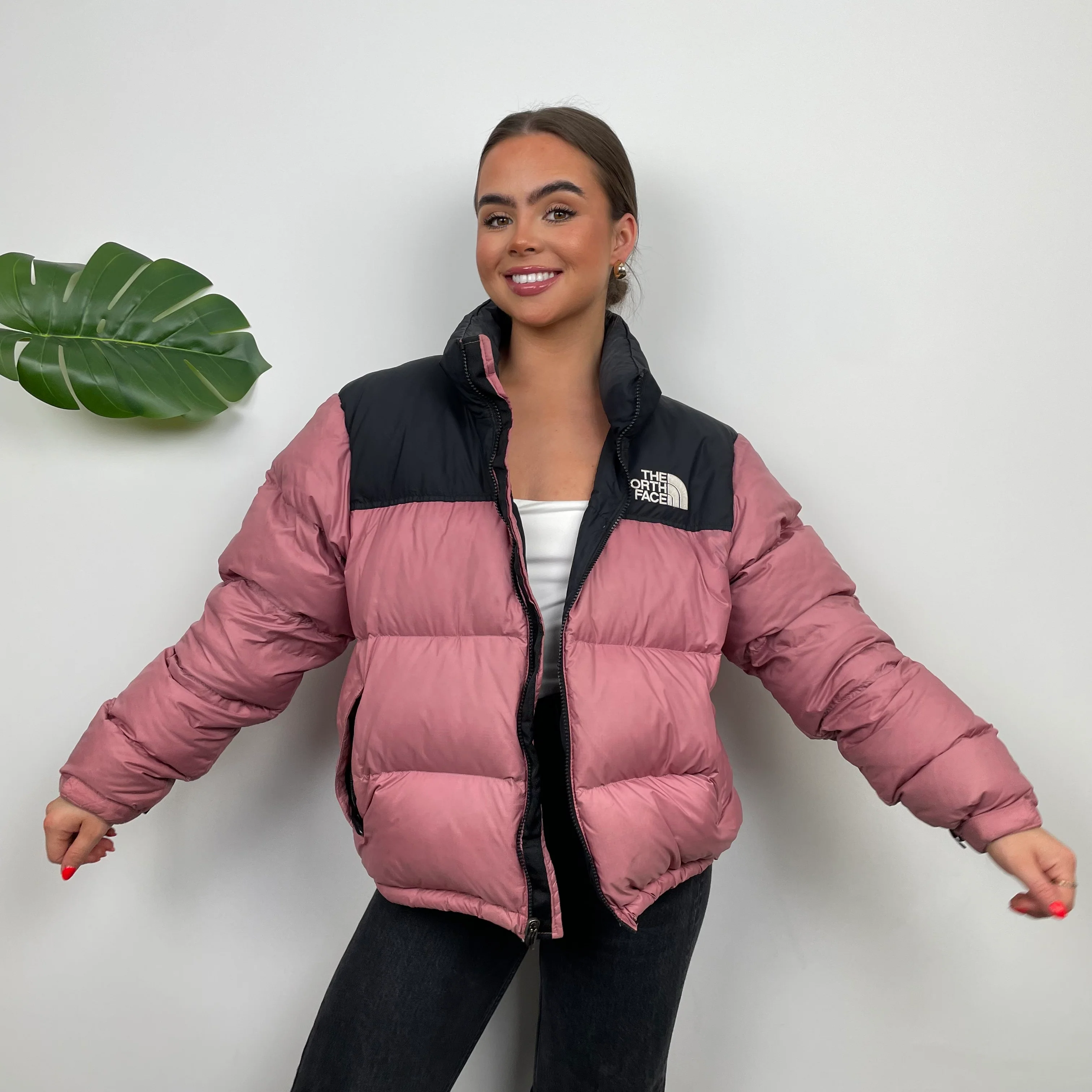The North Face Pink Puffer Jacket (S) - Image 7