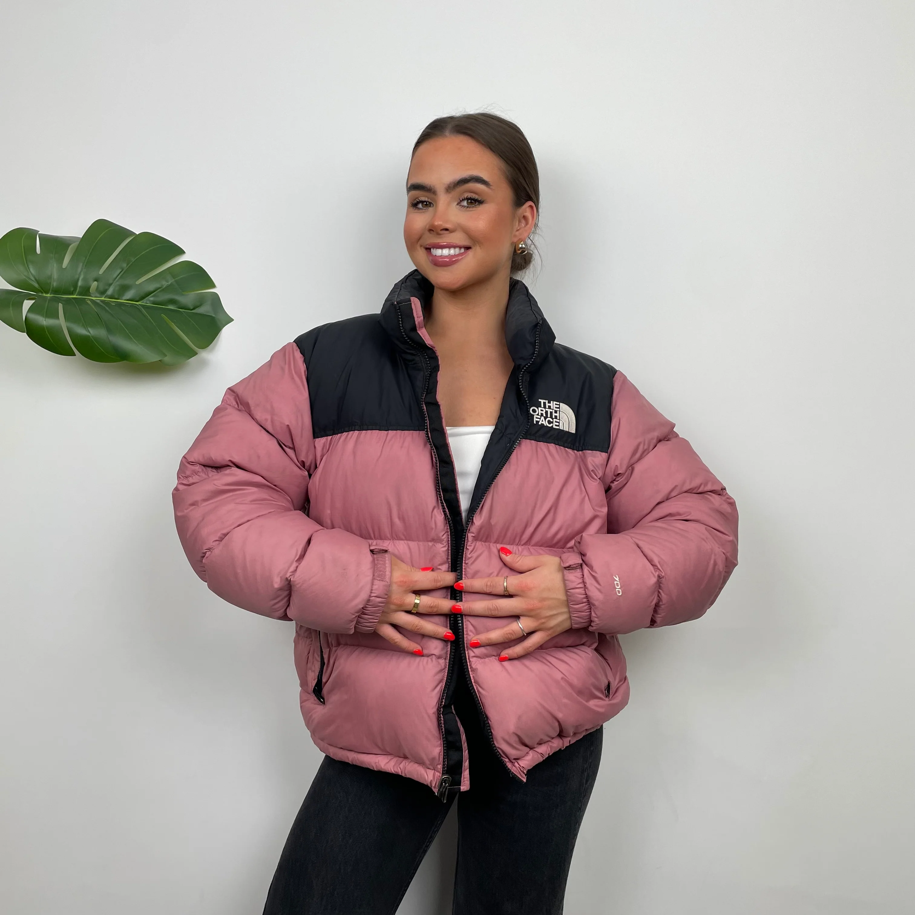 The North Face Pink Puffer Jacket (S) - Image 9