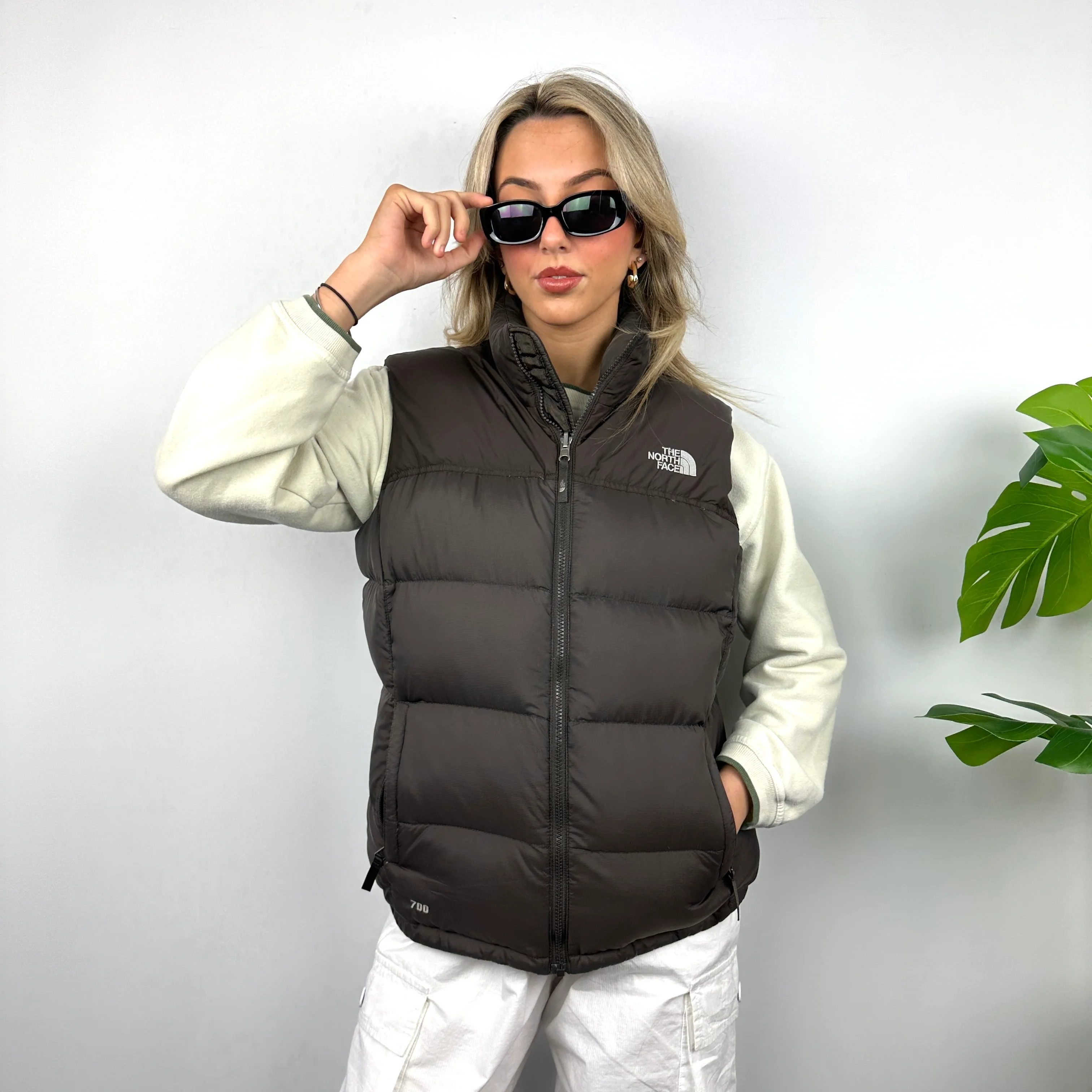 The North Face RARE Brown Nuptse 700 Puffer Gilet (L) - Image 3