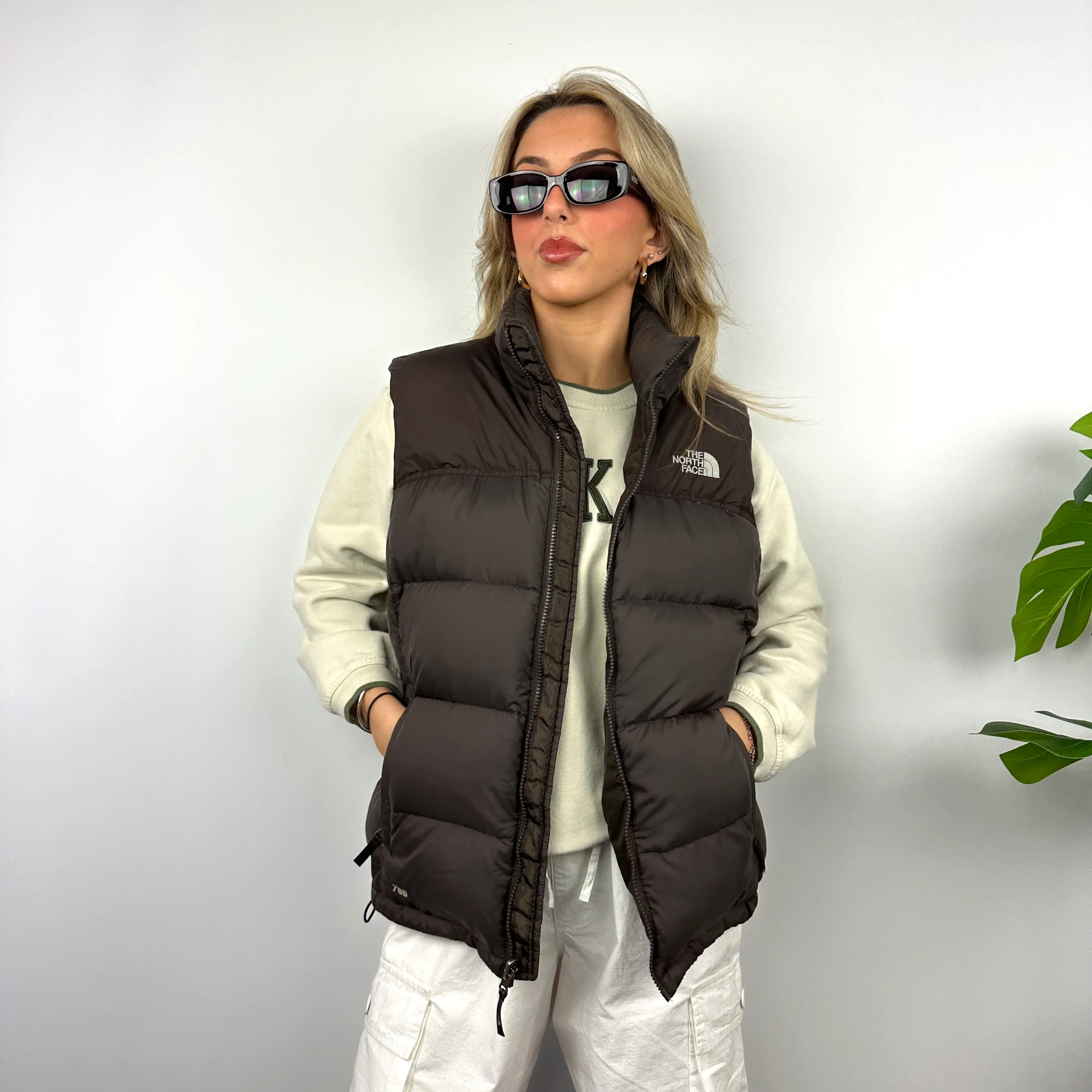 The North Face RARE Brown Nuptse 700 Puffer Gilet (L) - Image 4