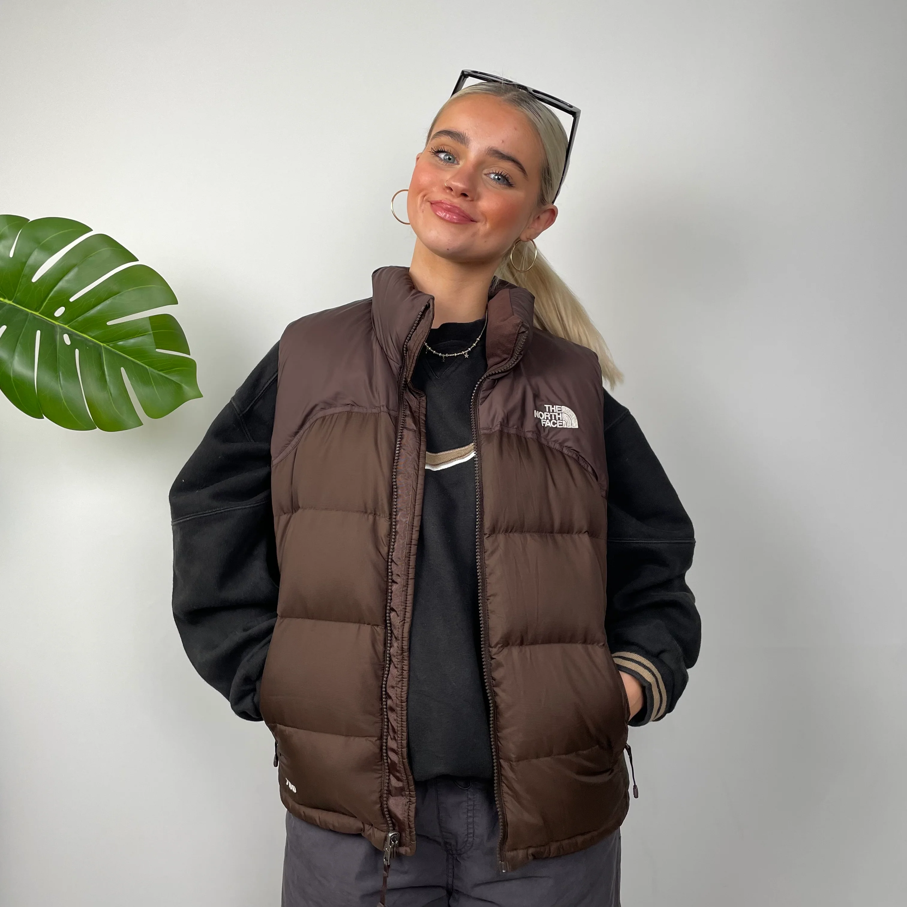 The North Face RARE Brown Nuptse 700 Puffer Gilet (S) - Image 2