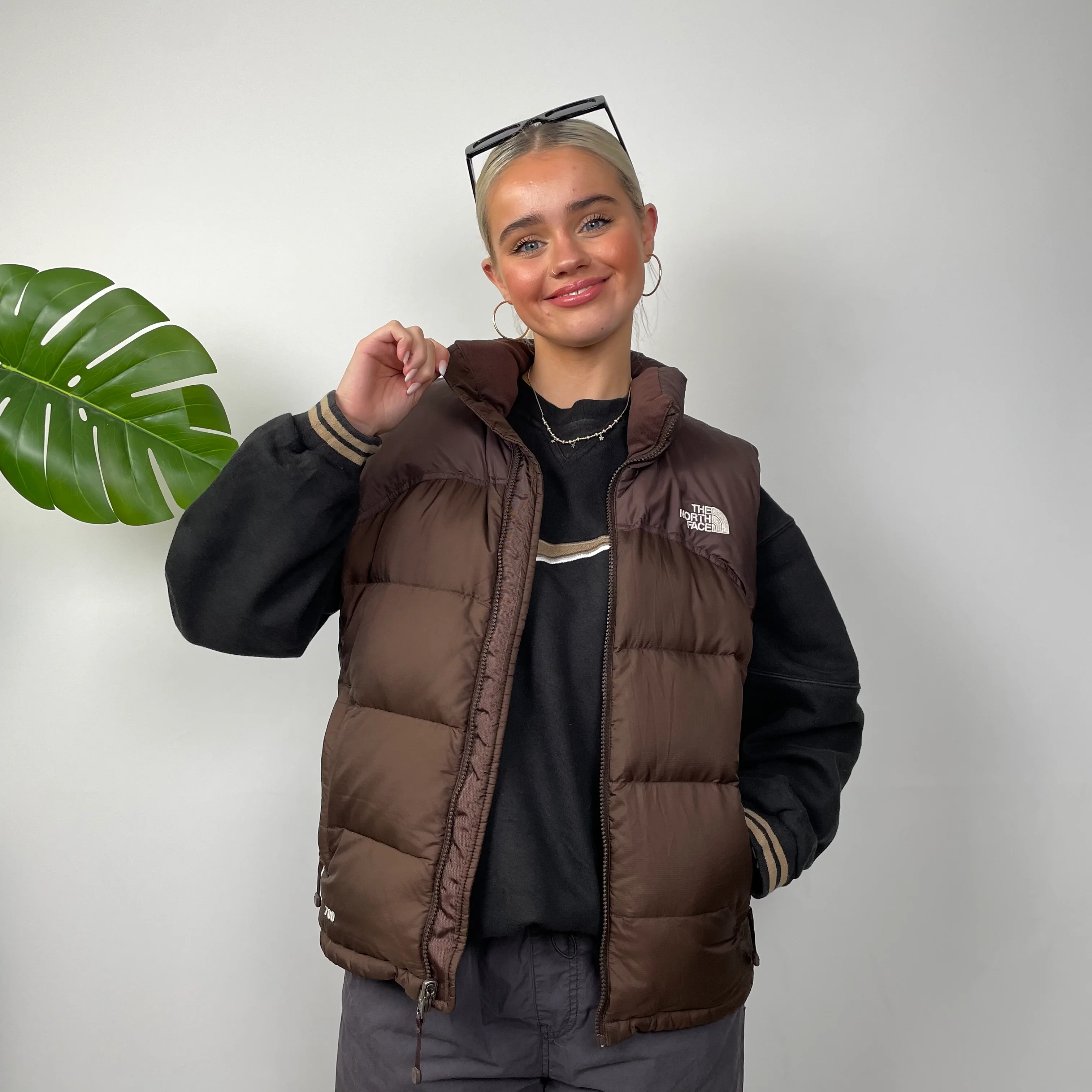 The North Face RARE Brown Nuptse 700 Puffer Gilet (S) - Image 3