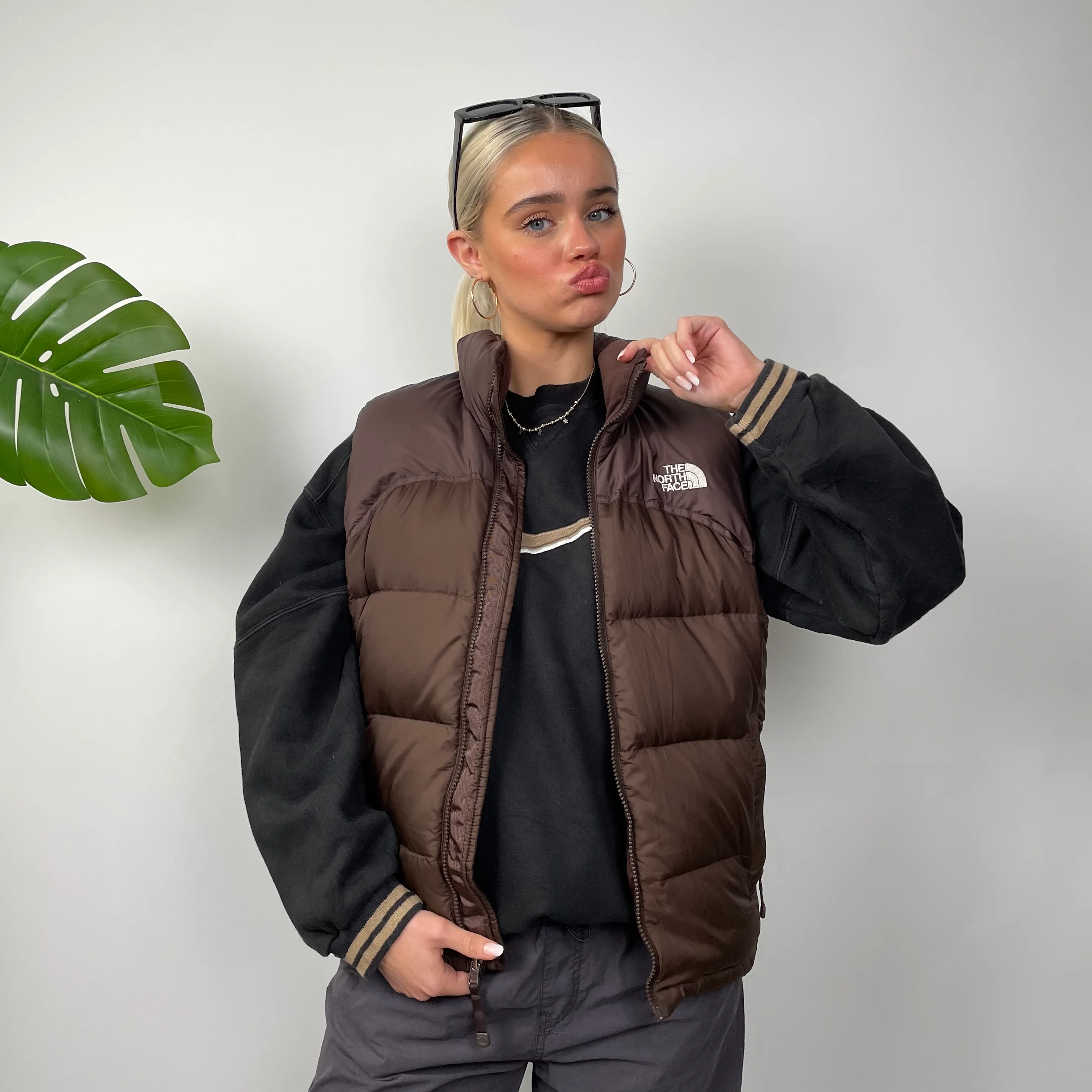 The North Face RARE Brown Nuptse 700 Puffer Gilet (S) - Image 4