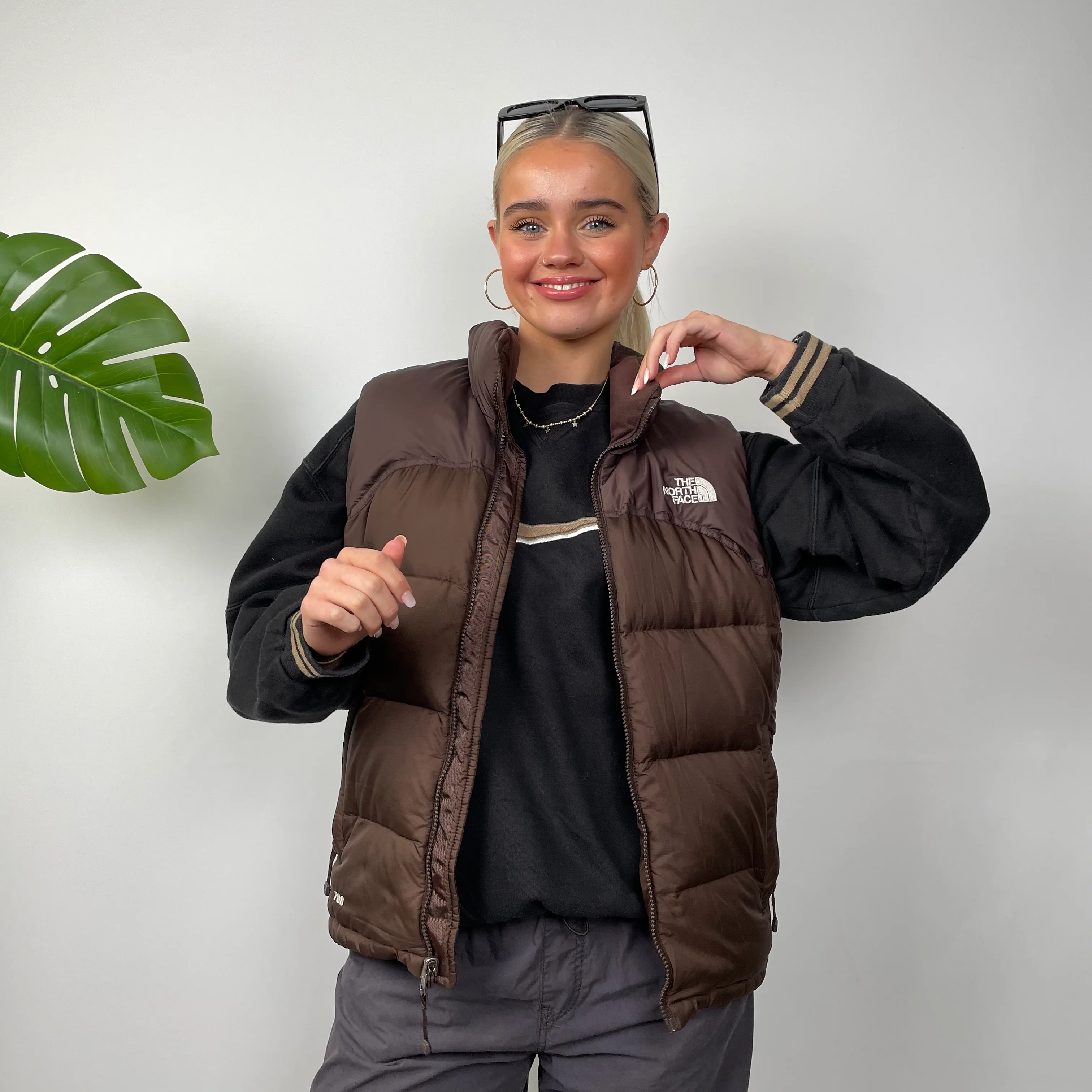 The North Face RARE Brown Nuptse 700 Puffer Gilet (S) - Image 5