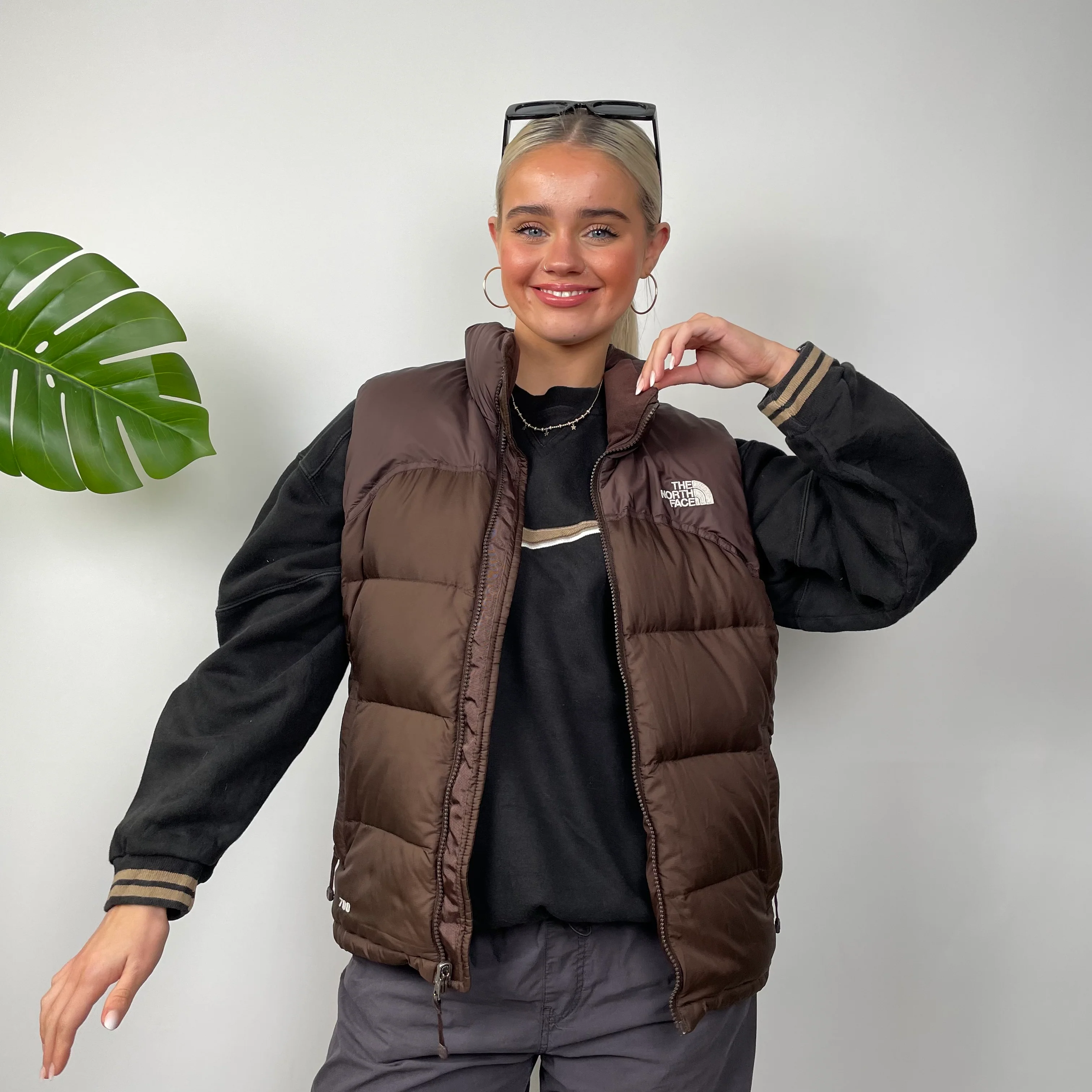 The North Face RARE Brown Nuptse 700 Puffer Gilet (S) - Image 6