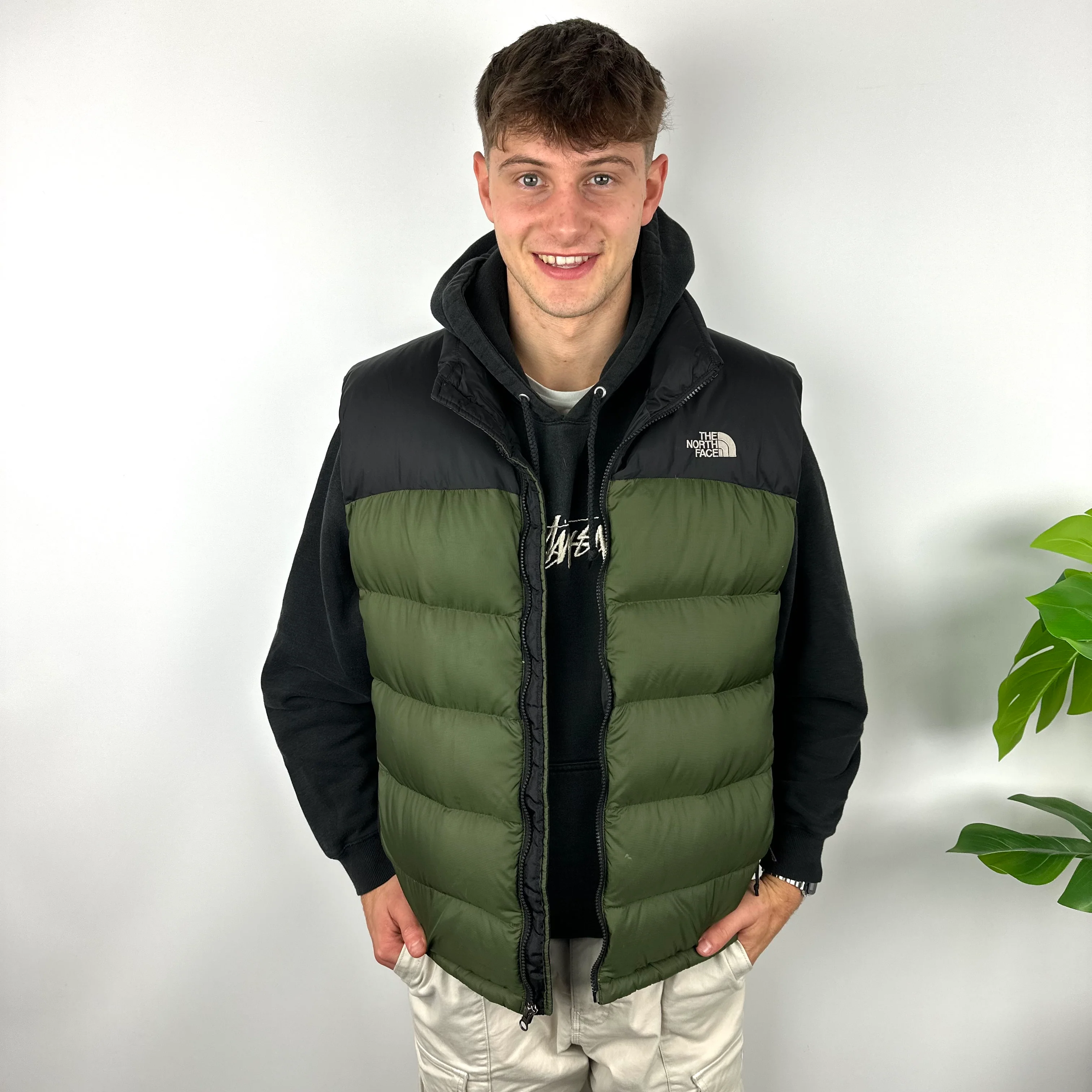 The North Face RARE Green Nuptse 700 Puffer Gilet (L) - Image 3