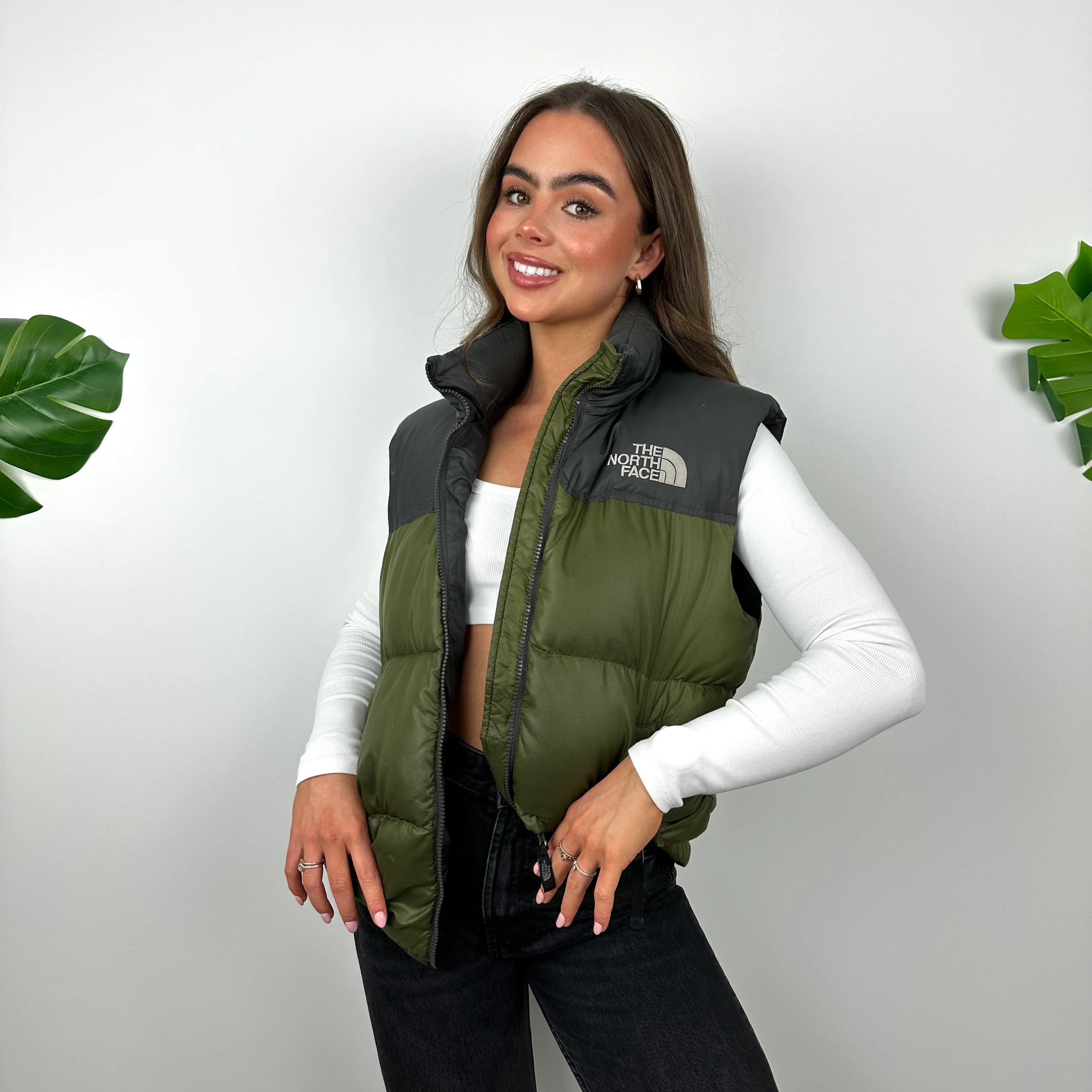 The North Face RARE Green Nuptse 700 Puffer Gilet (M) - Image 5