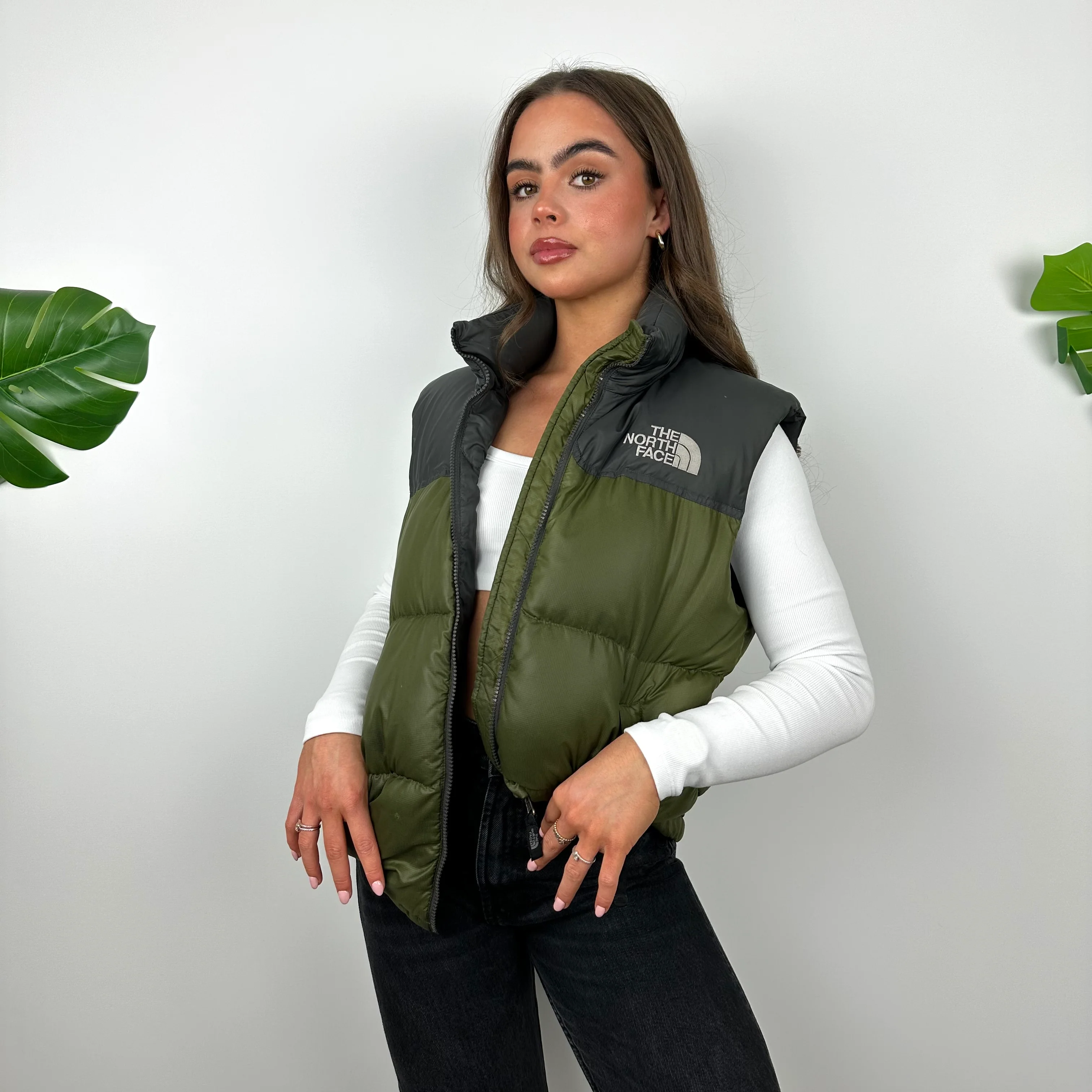 The North Face RARE Green Nuptse 700 Puffer Gilet (M) - Image 6