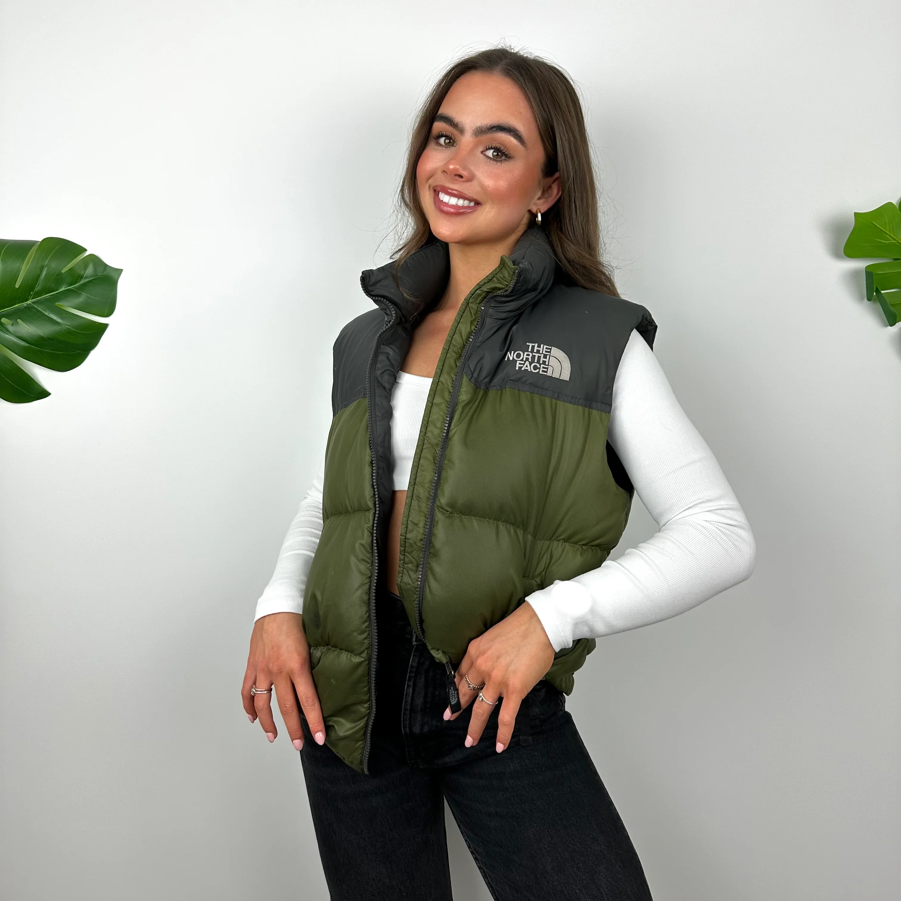 The North Face RARE Green Nuptse 700 Puffer Gilet (M) - Image 7