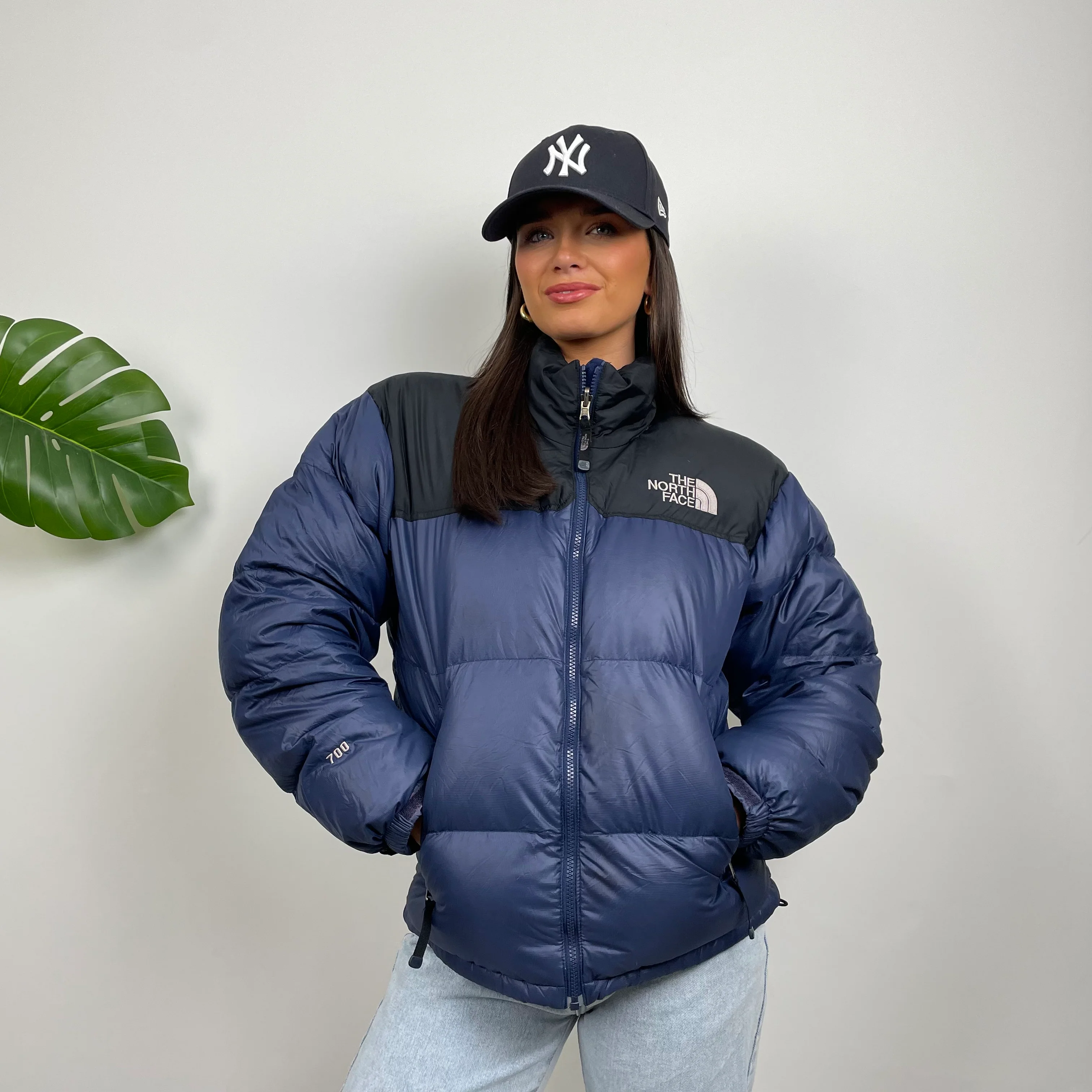 The North Face RARE Navy Nuptse 700 Puffer Jacket (M) - Image 2