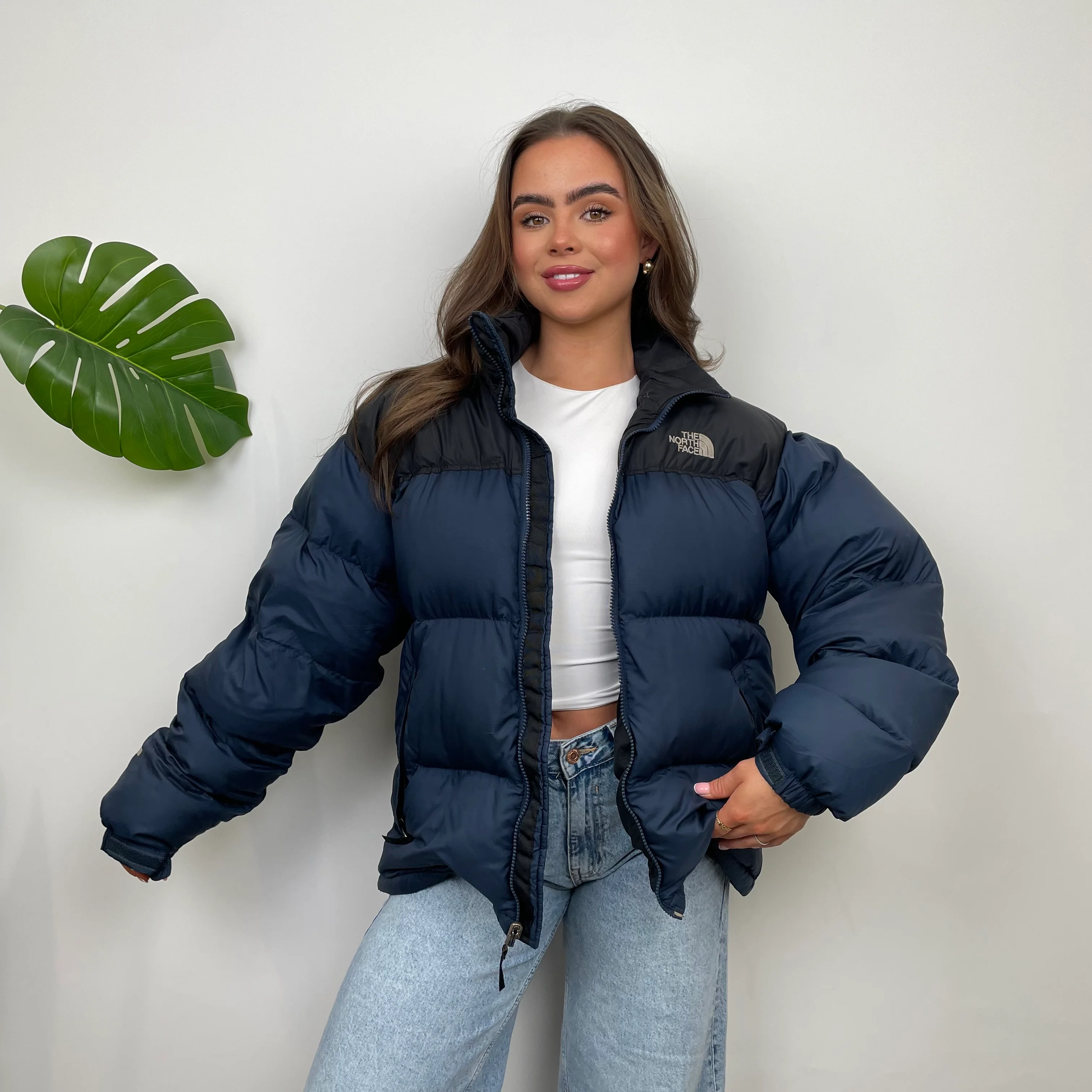 The North Face RARE Navy Nuptse 700 Puffer Jacket (M) - Image 2