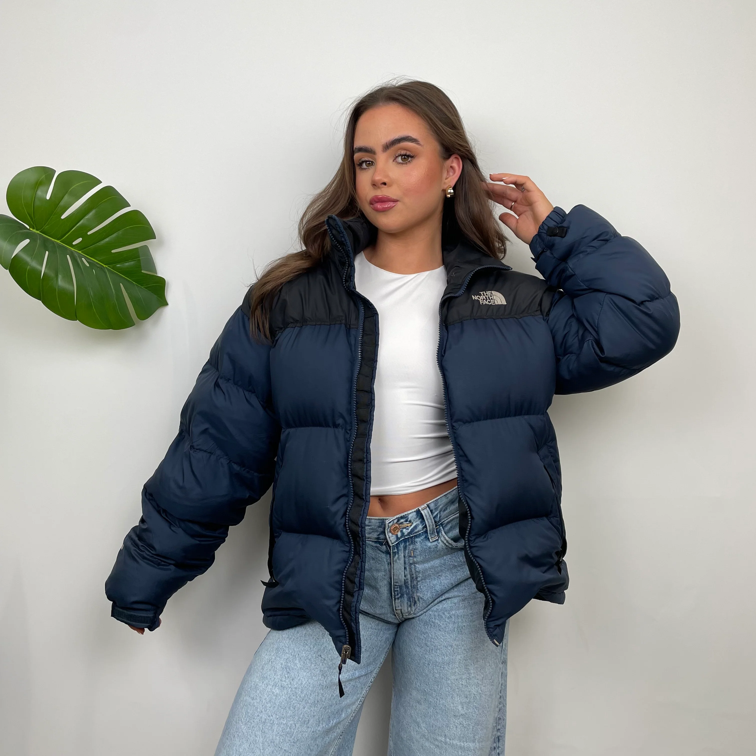 The North Face RARE Navy Nuptse 700 Puffer Jacket (M) - Image 3
