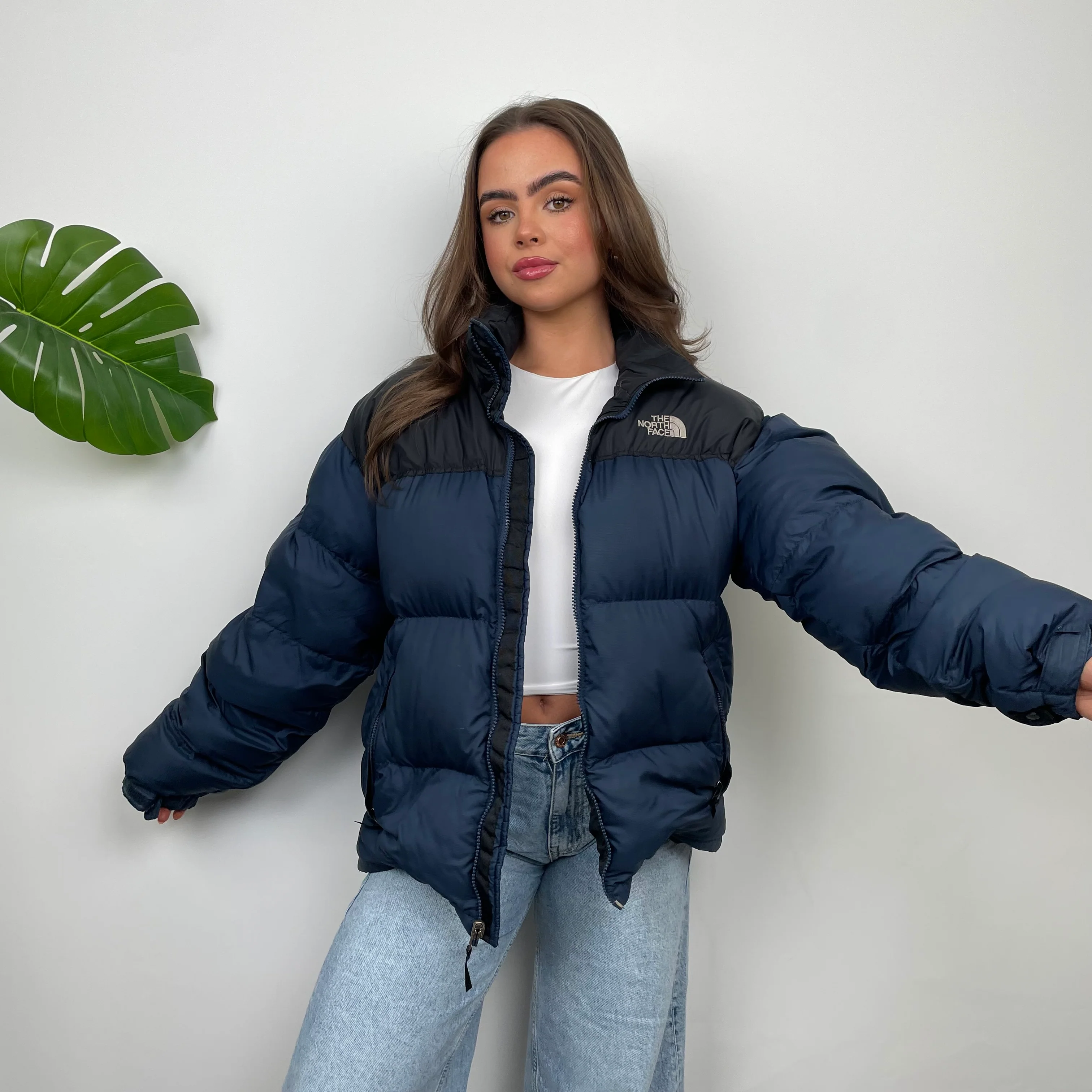 The North Face RARE Navy Nuptse 700 Puffer Jacket (M) - Image 4