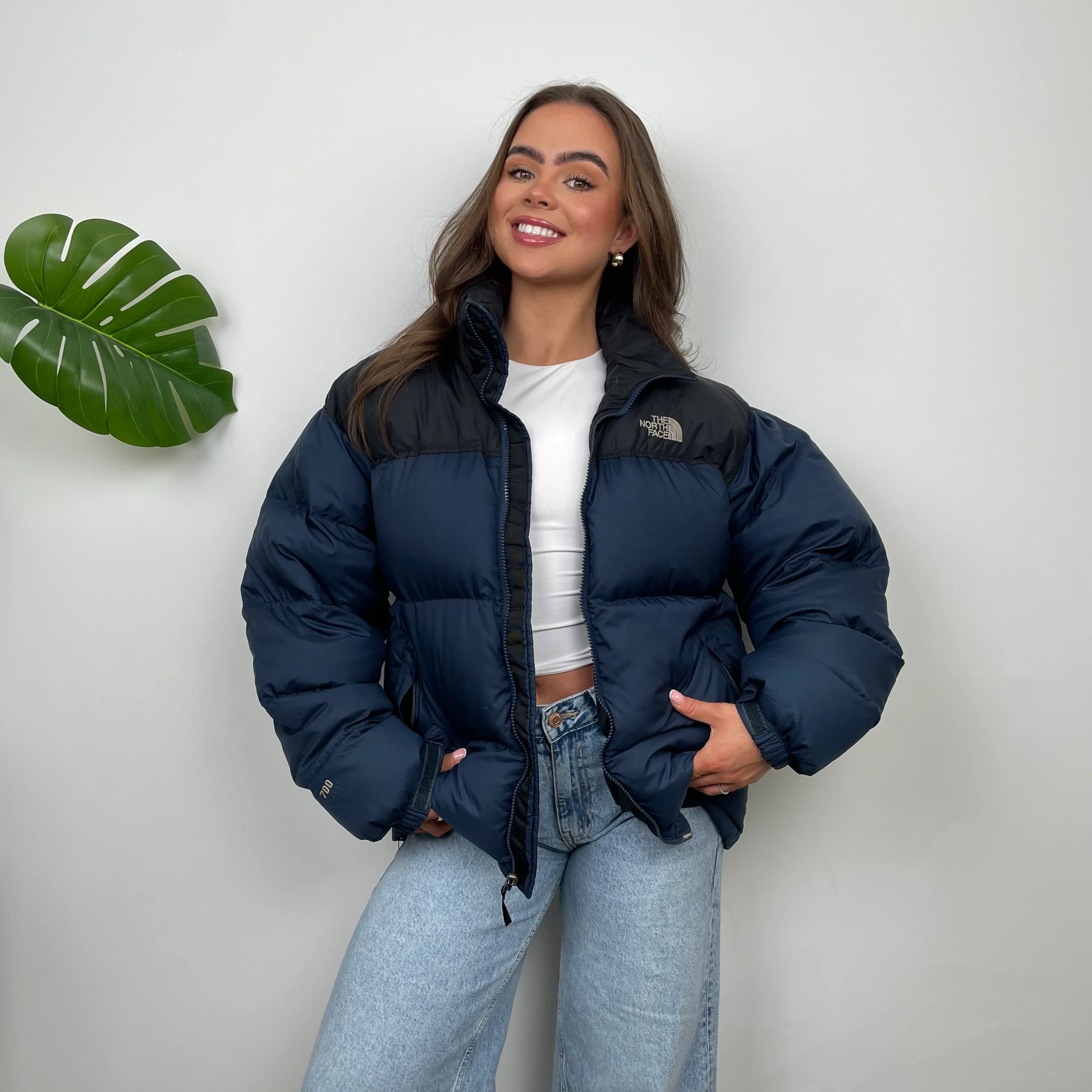 The North Face RARE Navy Nuptse 700 Puffer Jacket (M) - Image 5