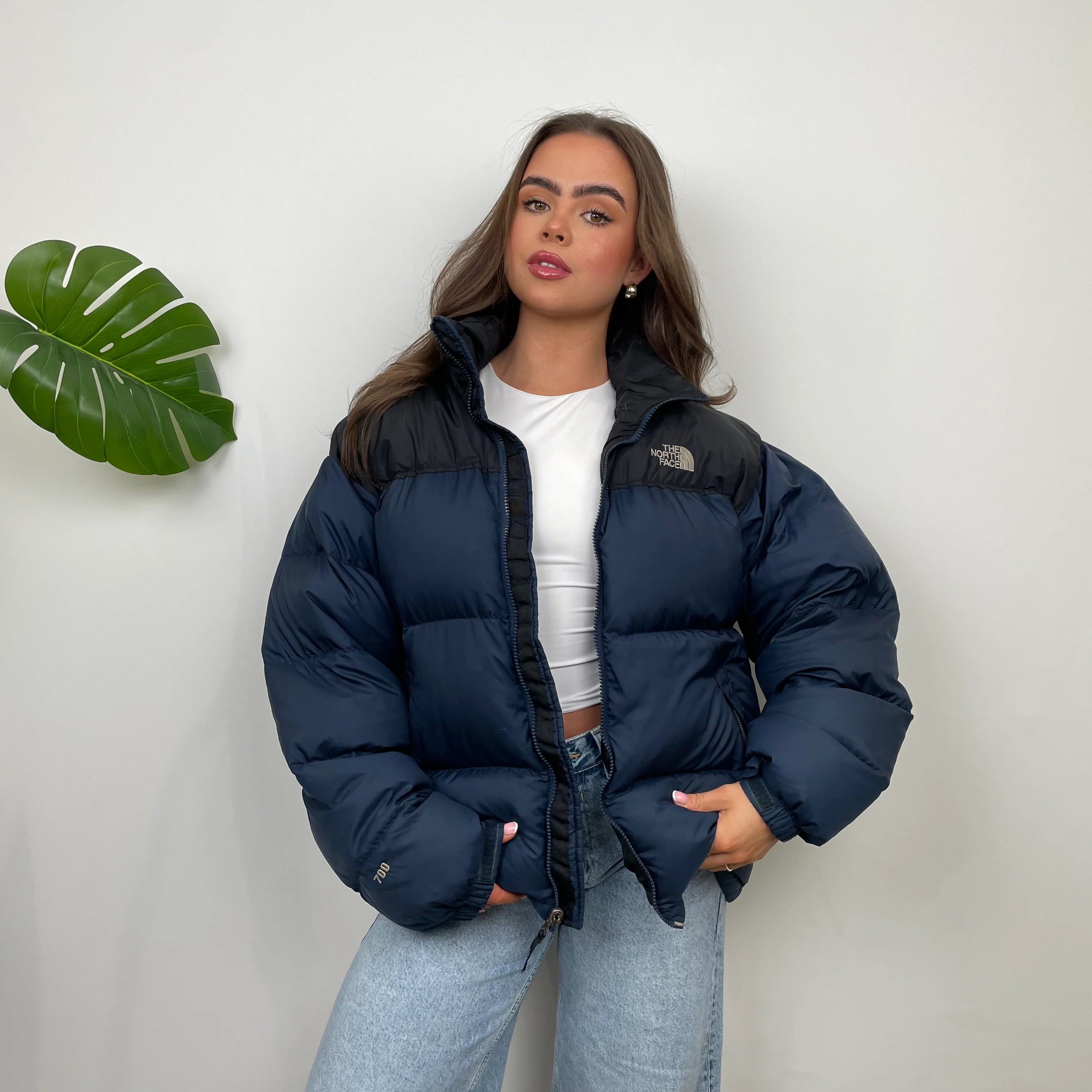 The North Face RARE Navy Nuptse 700 Puffer Jacket (M) - Image 6