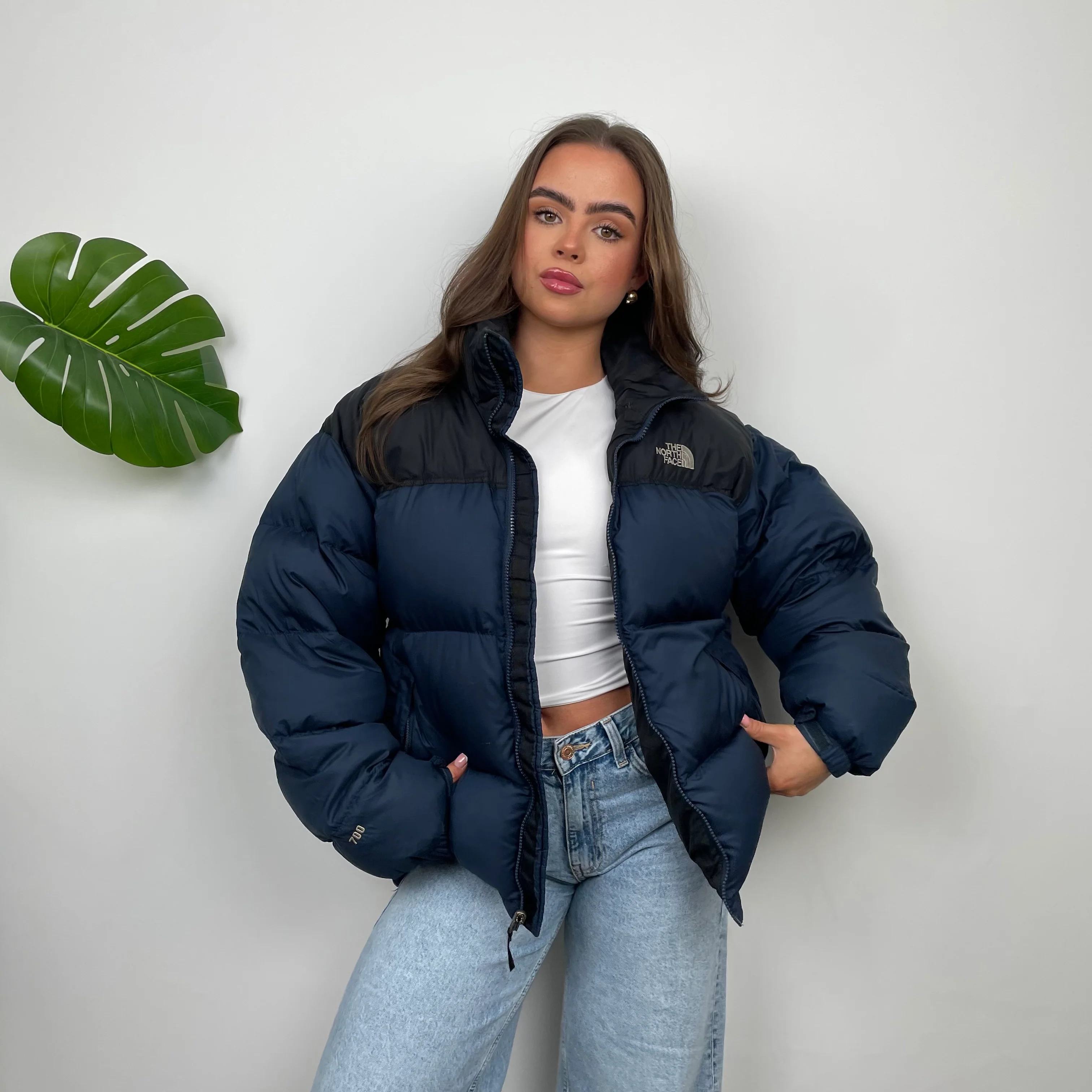 The North Face RARE Navy Nuptse 700 Puffer Jacket (M) - Image 7