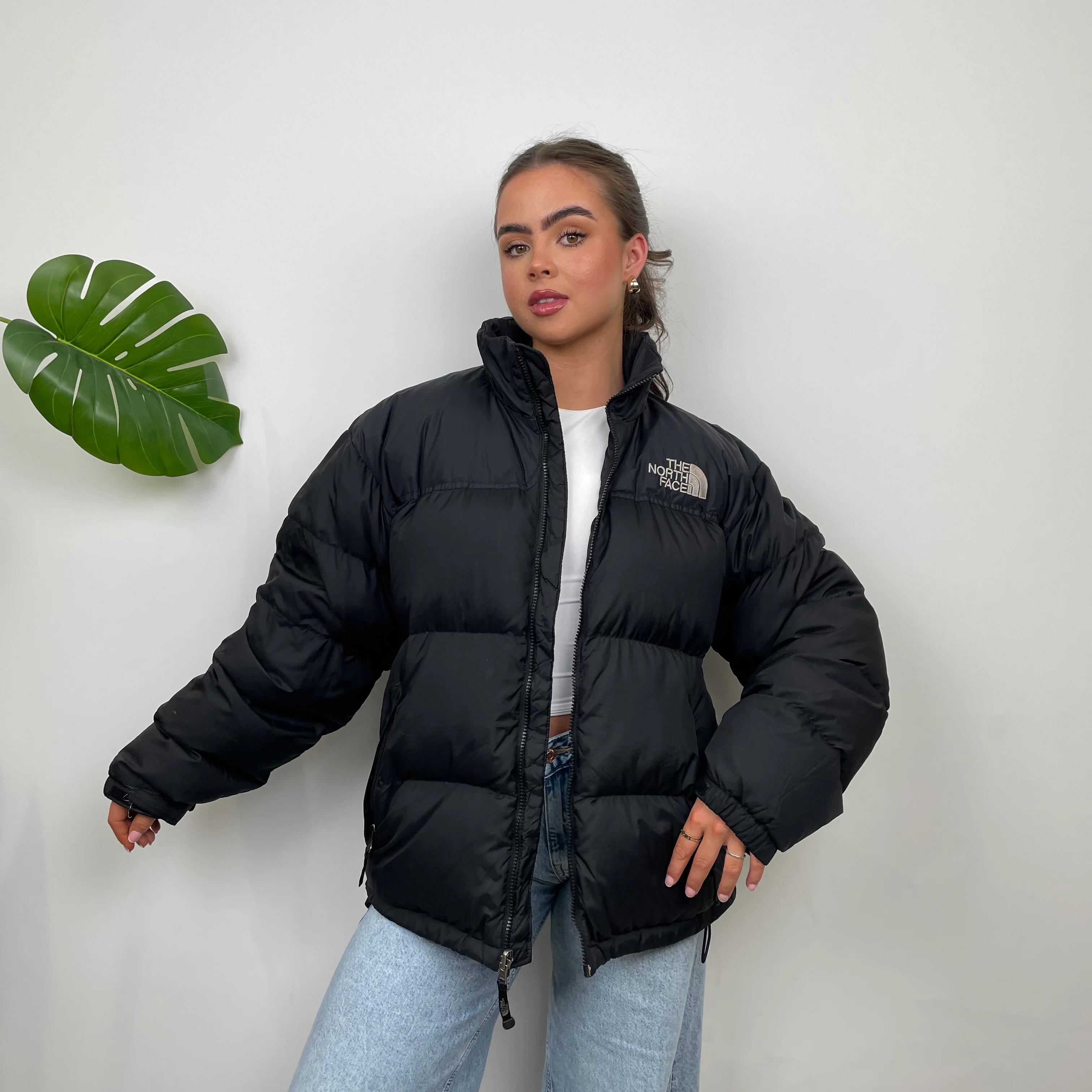 The North Face RARE Nuptse 700 Black Puffer Jacket (L) - Image 3