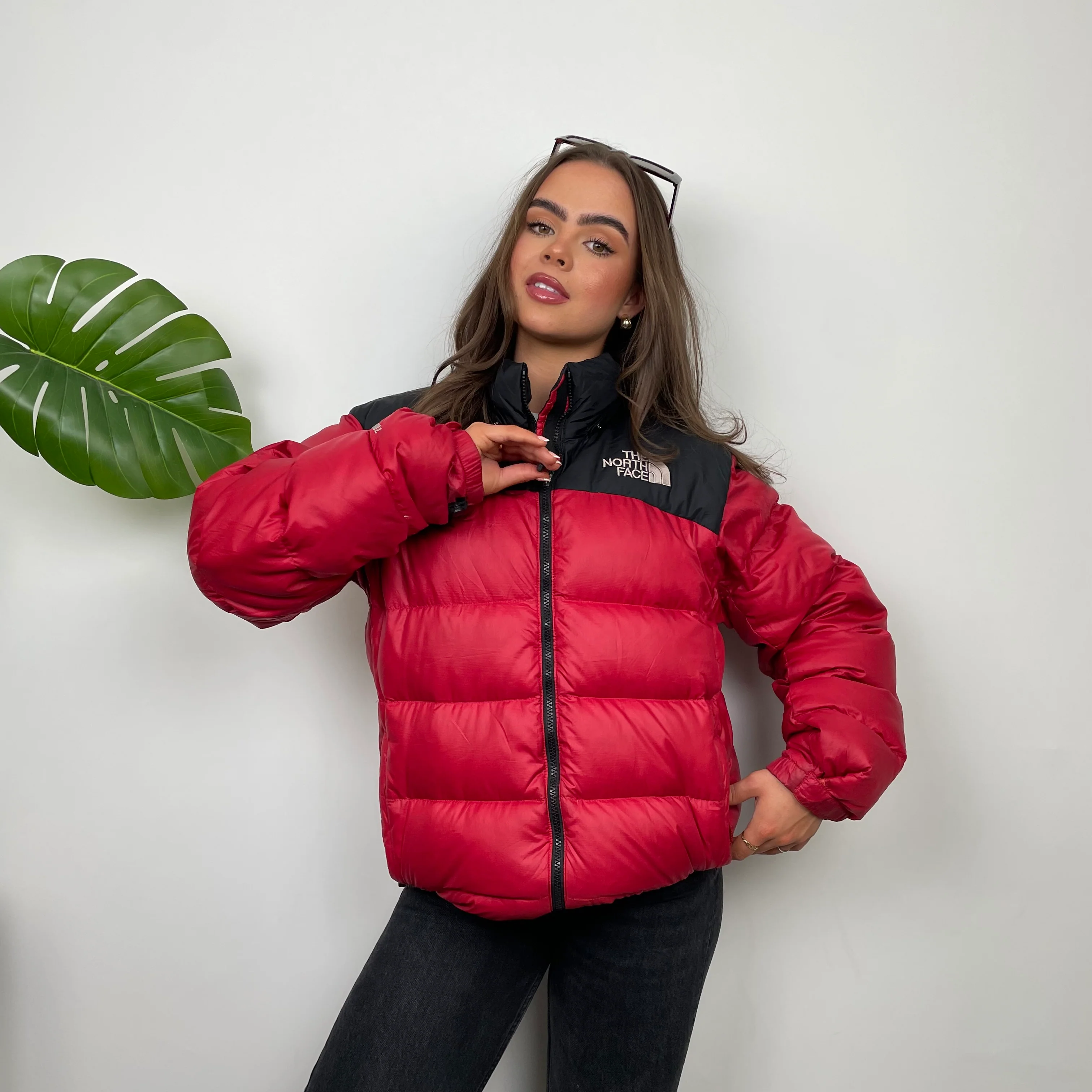 The North Face RARE Red Nuptse 700 Puffer Jacket (M) - Image 2