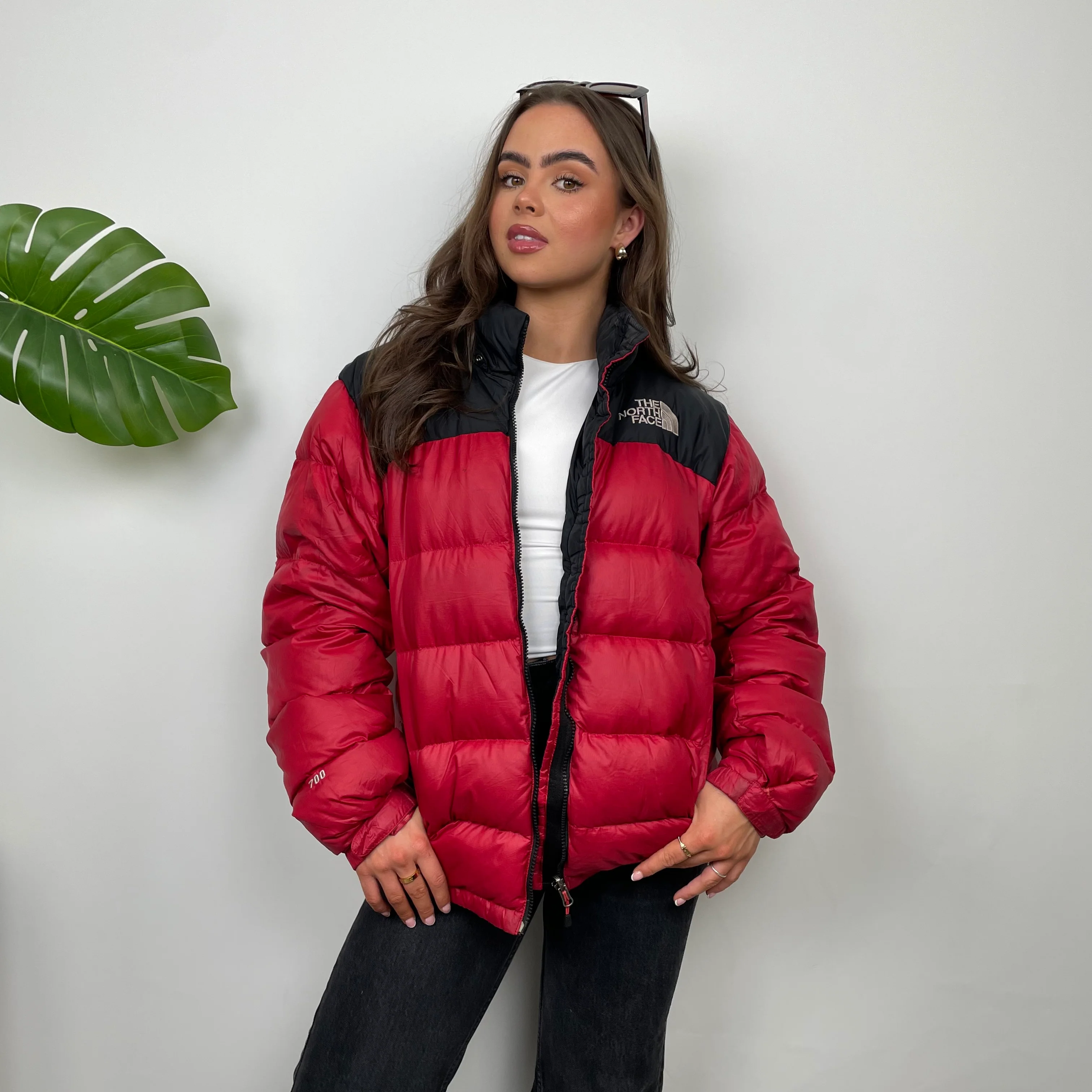 The North Face RARE Red Nuptse 700 Puffer Jacket (M) - Image 3