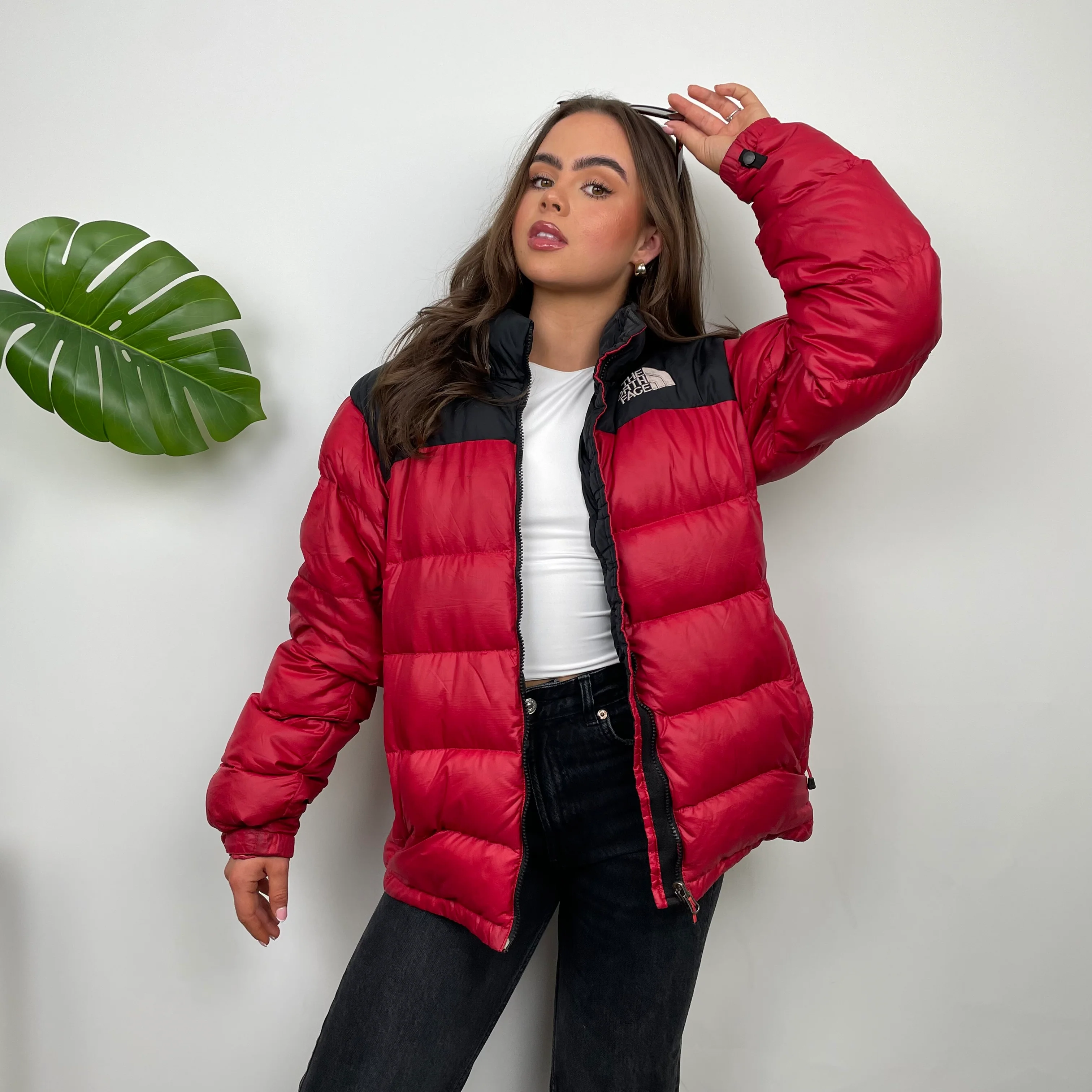 The North Face RARE Red Nuptse 700 Puffer Jacket (M) - Image 4