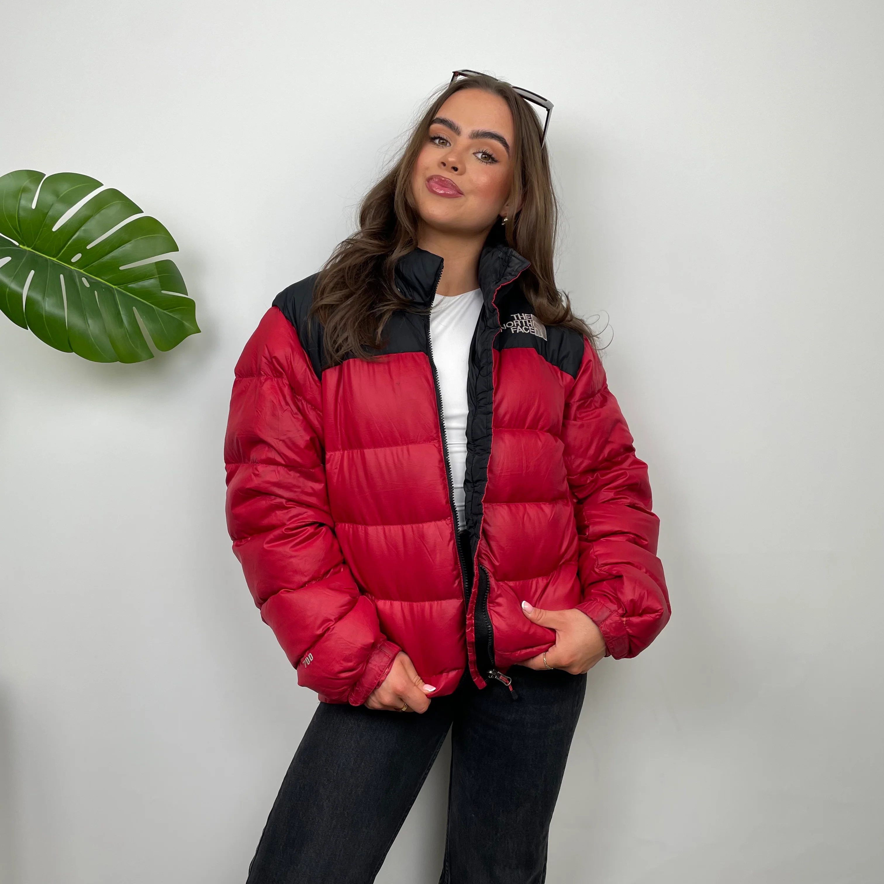 The North Face RARE Red Nuptse 700 Puffer Jacket (M) - Image 5