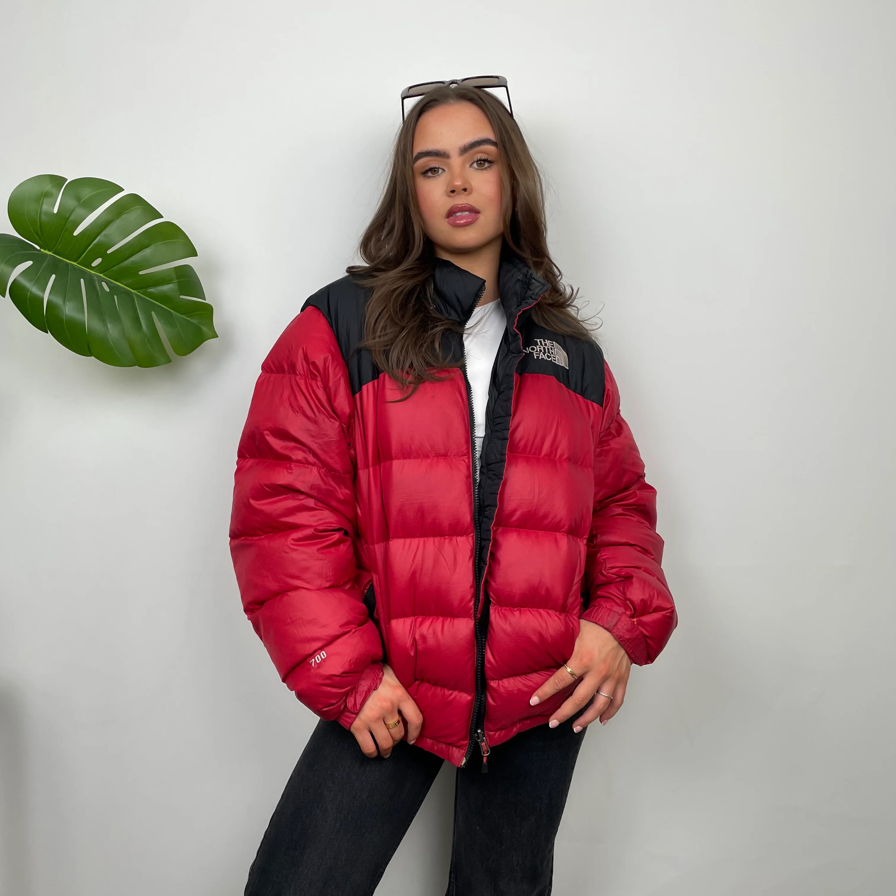 The North Face RARE Red Nuptse 700 Puffer Jacket (M) - Image 6