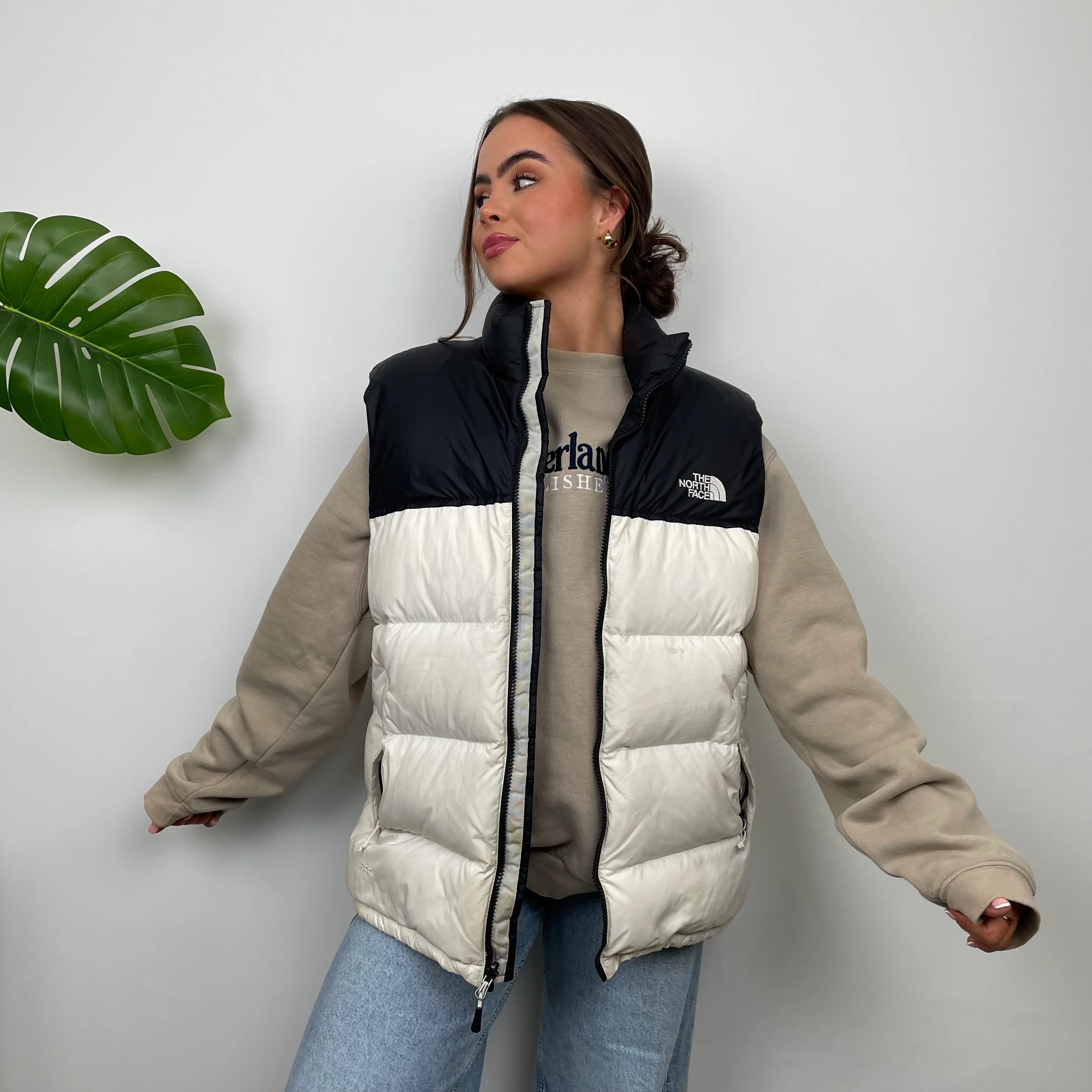 The North Face RARE White Nuptse 700 Puffer Gilet (L) - Image 6