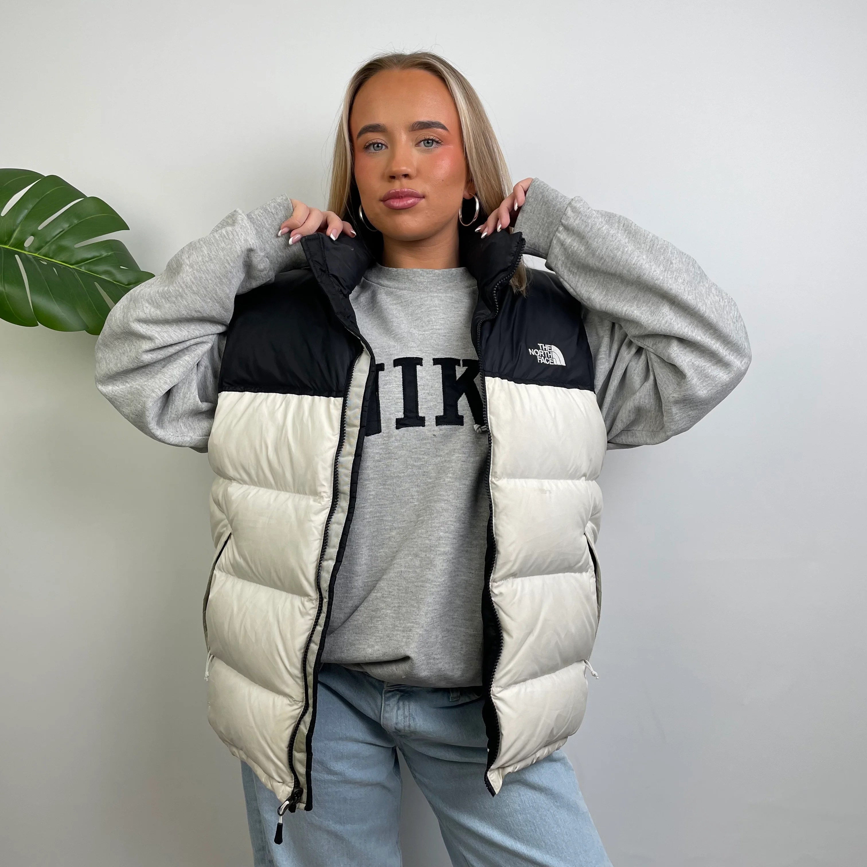The North Face RARE White Nuptse 700 Puffer Gilet (L) - Image 5