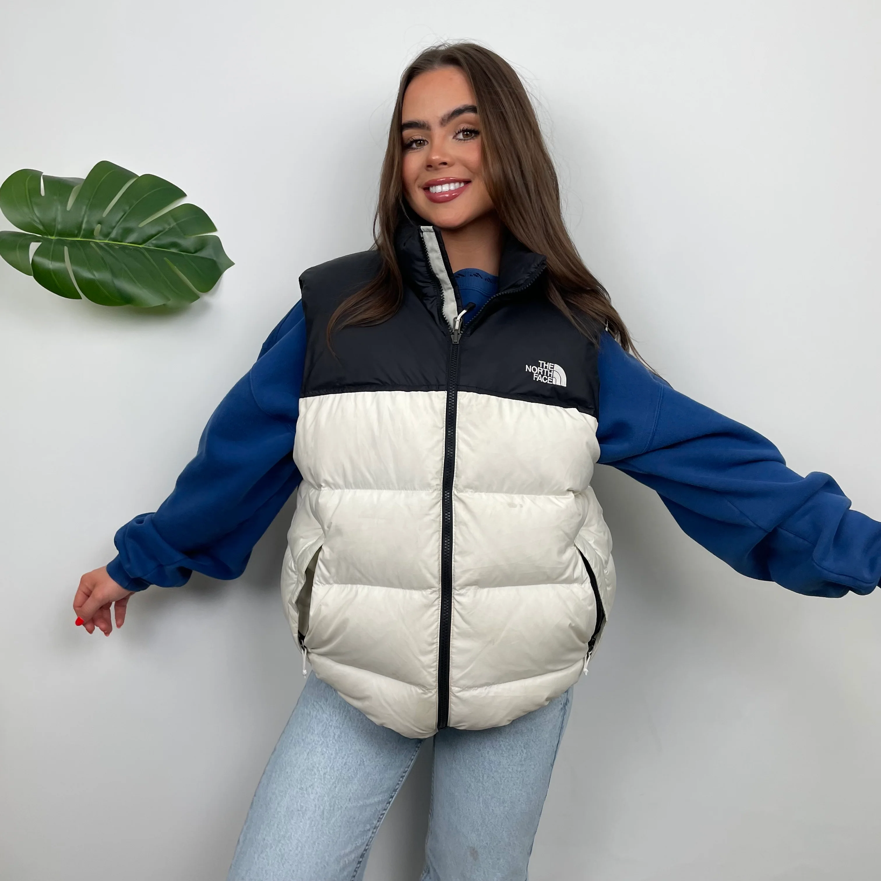 The North Face RARE White Nuptse 700 Puffer Gilet (L) - Image 10