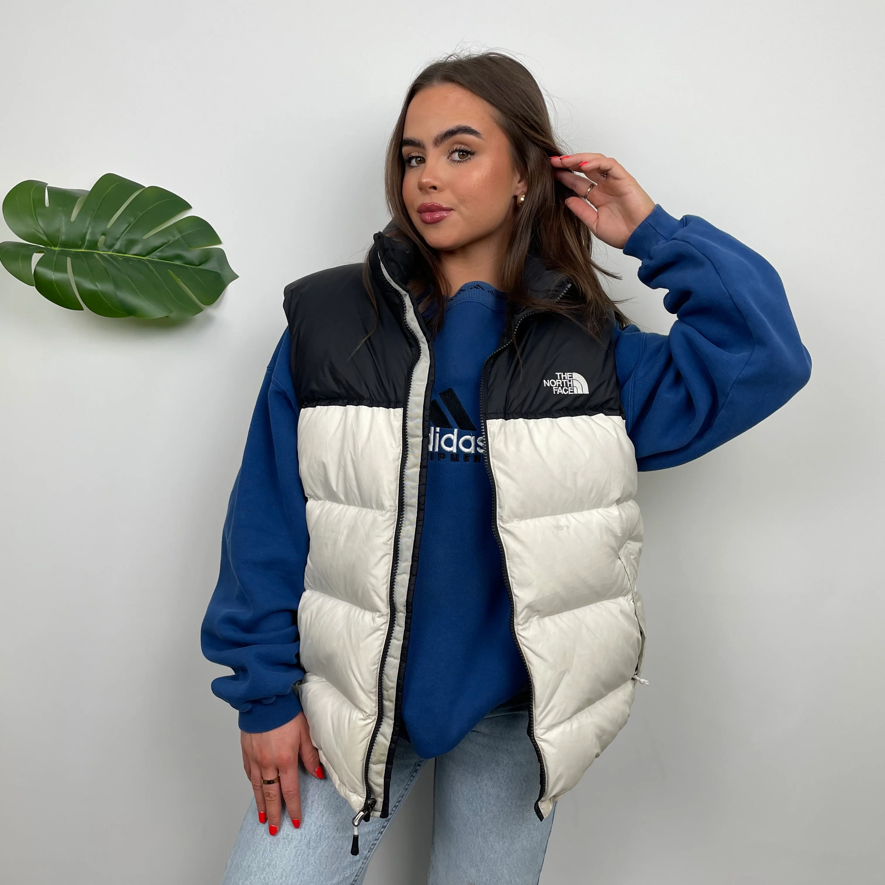 The North Face RARE White Nuptse 700 Puffer Gilet (L) - Image 11