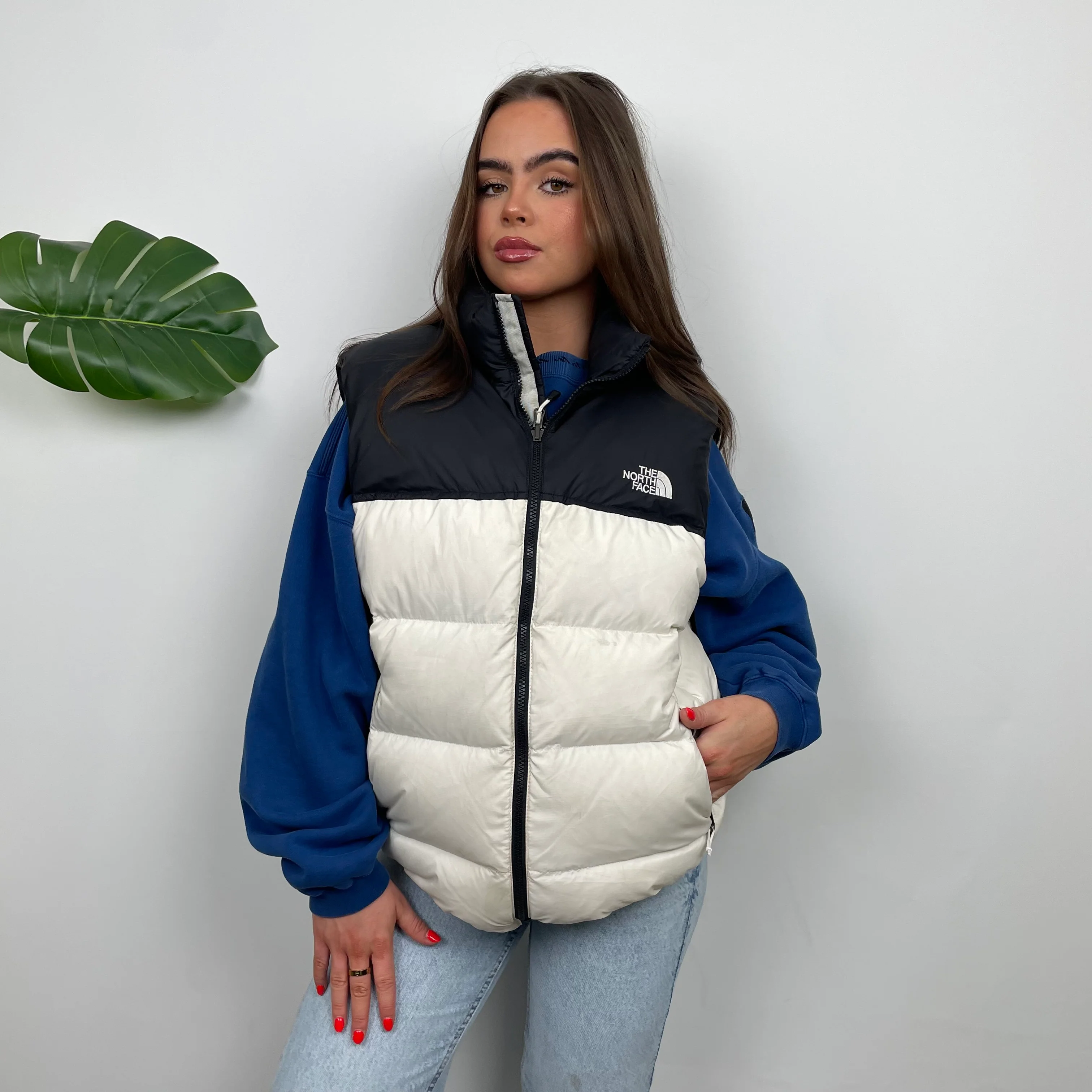 The North Face RARE White Nuptse 700 Puffer Gilet (L) - Image 12