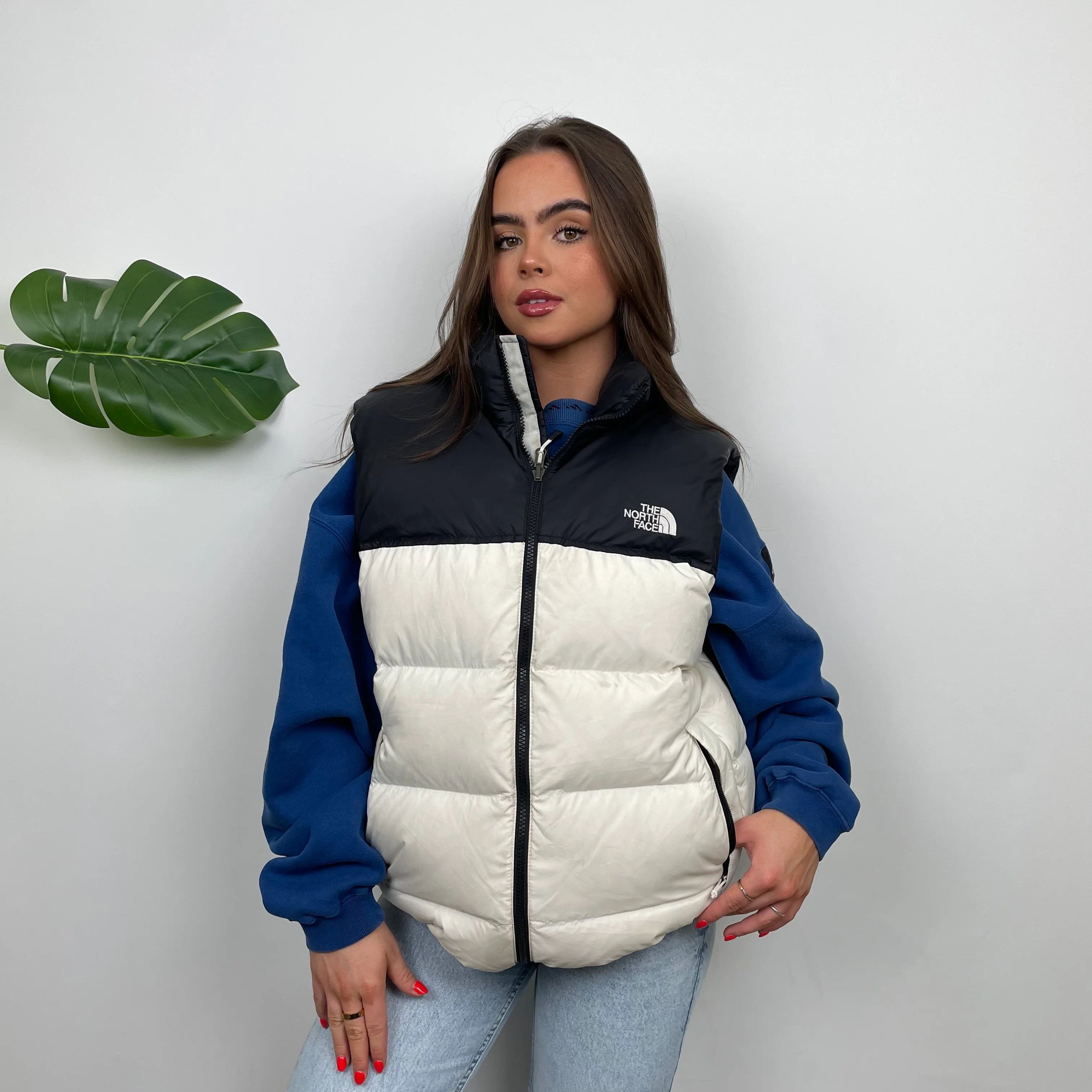 The North Face RARE White Nuptse 700 Puffer Gilet (L) - Image 13