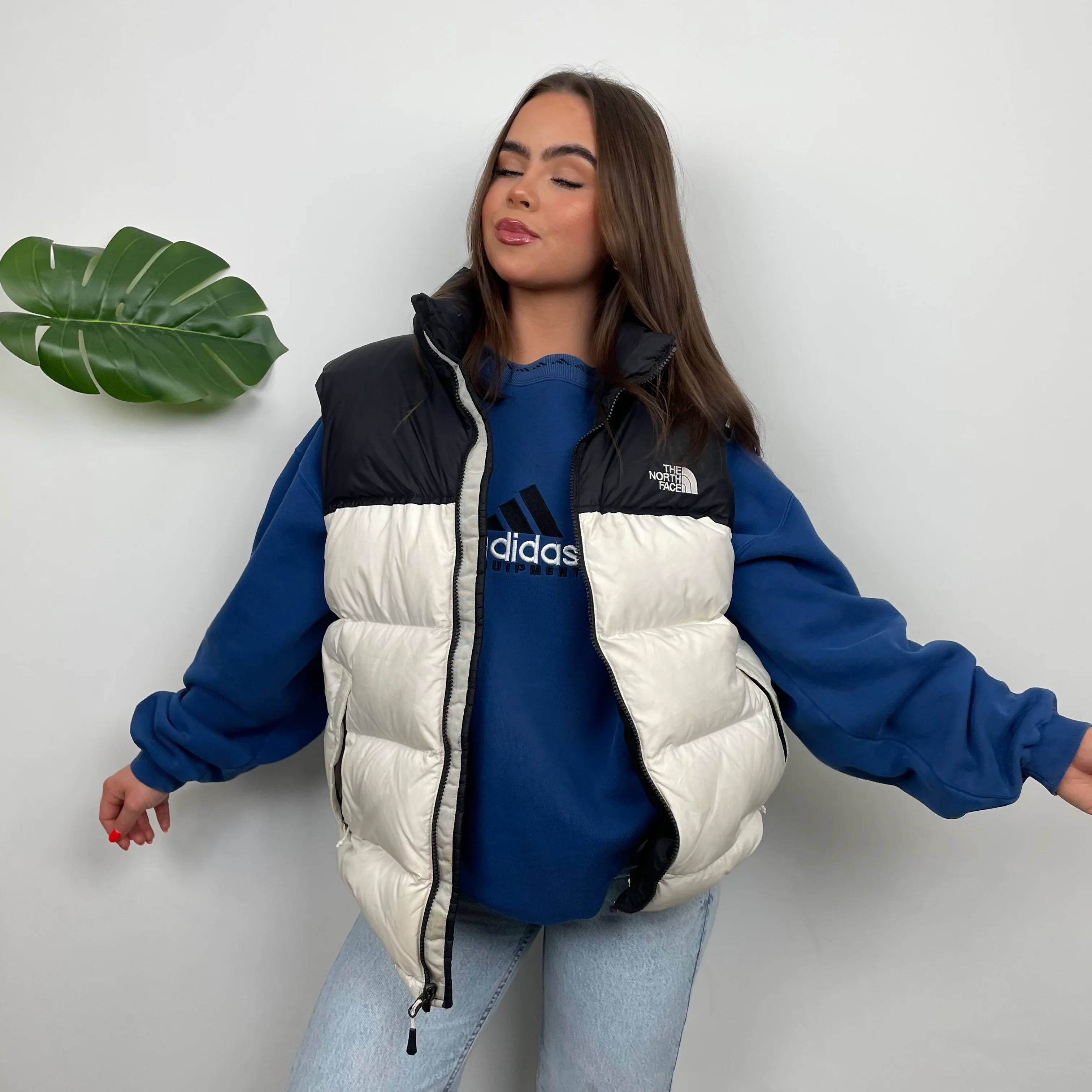 The North Face RARE White Nuptse 700 Puffer Gilet (L) - Image 6