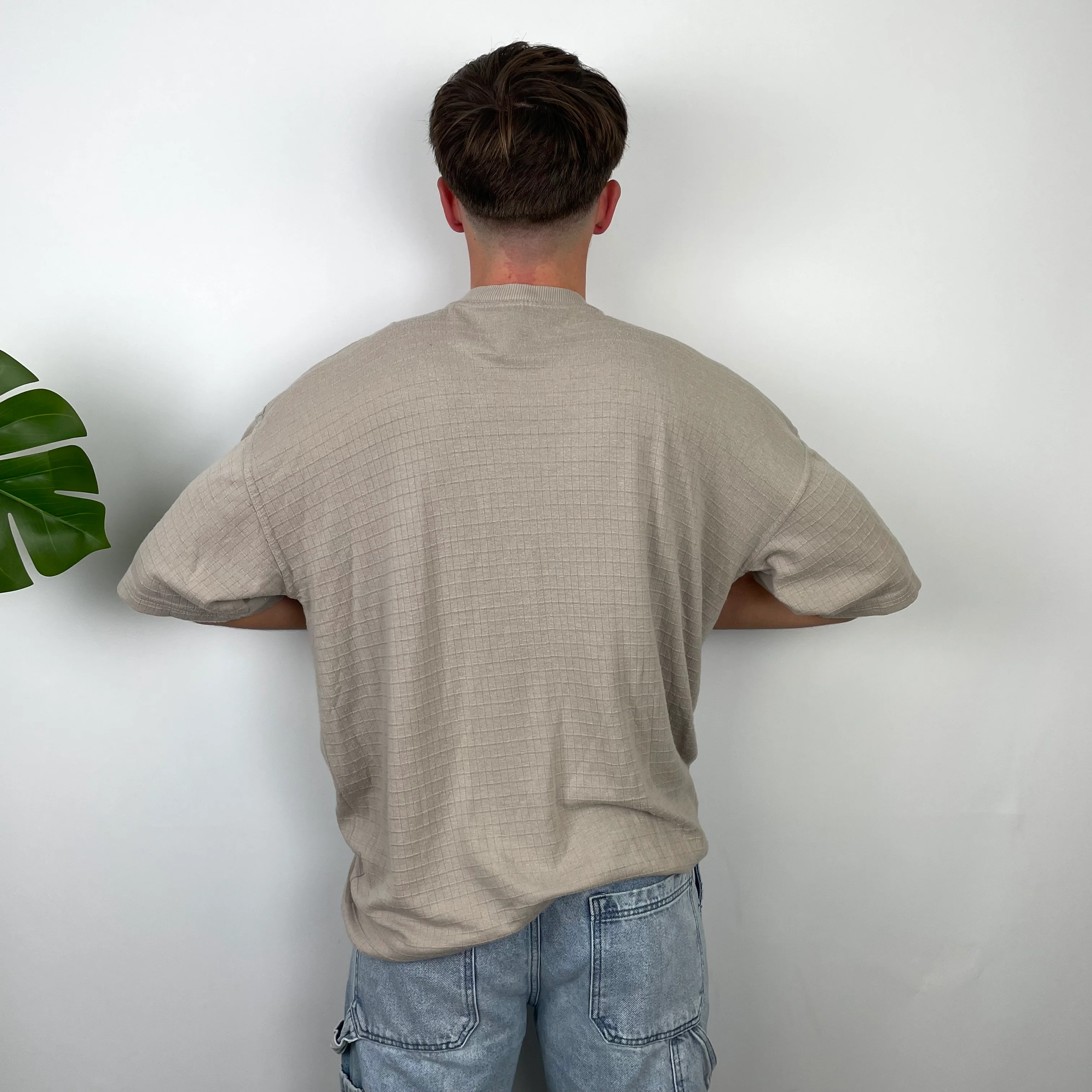 Timberland Cream Spell Out T Shirt (L) - Image 4